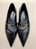 [New] Hermès Kelly Ballet Flat Black Silver 39.5