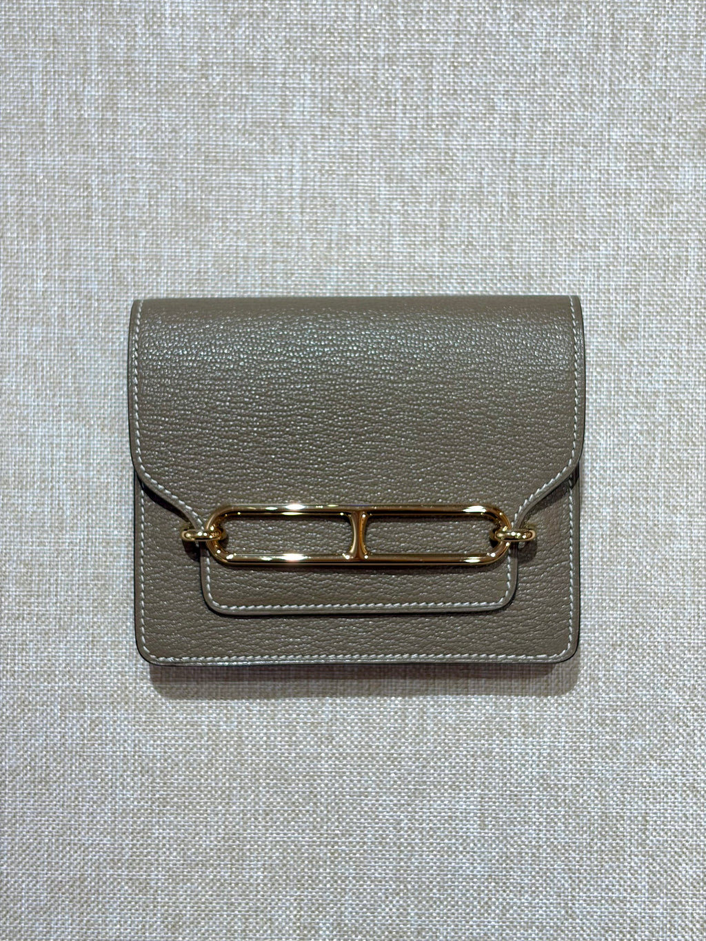 [Preloved] Hermès Roulis Slim Etoupe Mysore Rose gold