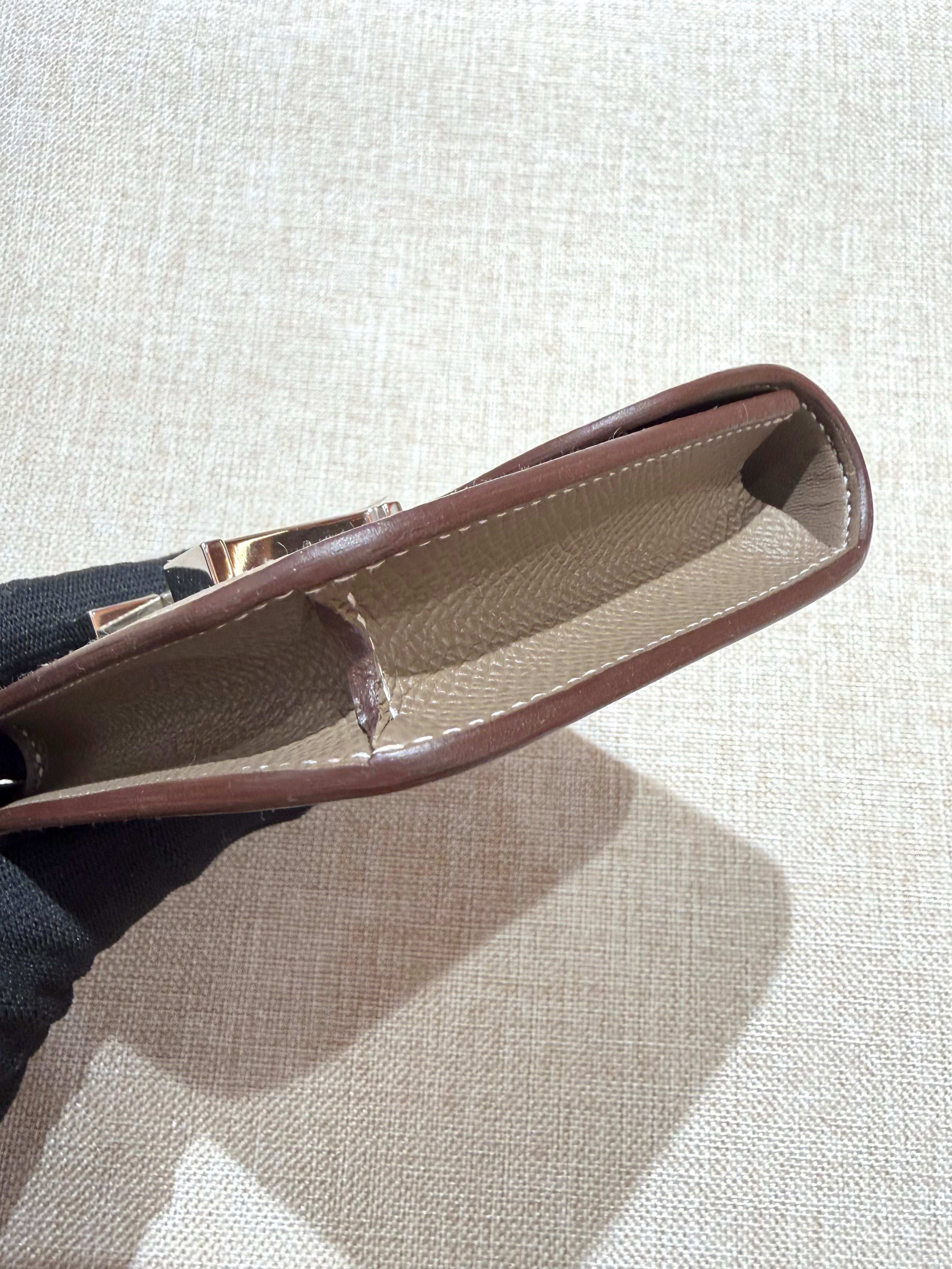 [Preloved] Hermès Constance Slim Etoupe Epsom CK