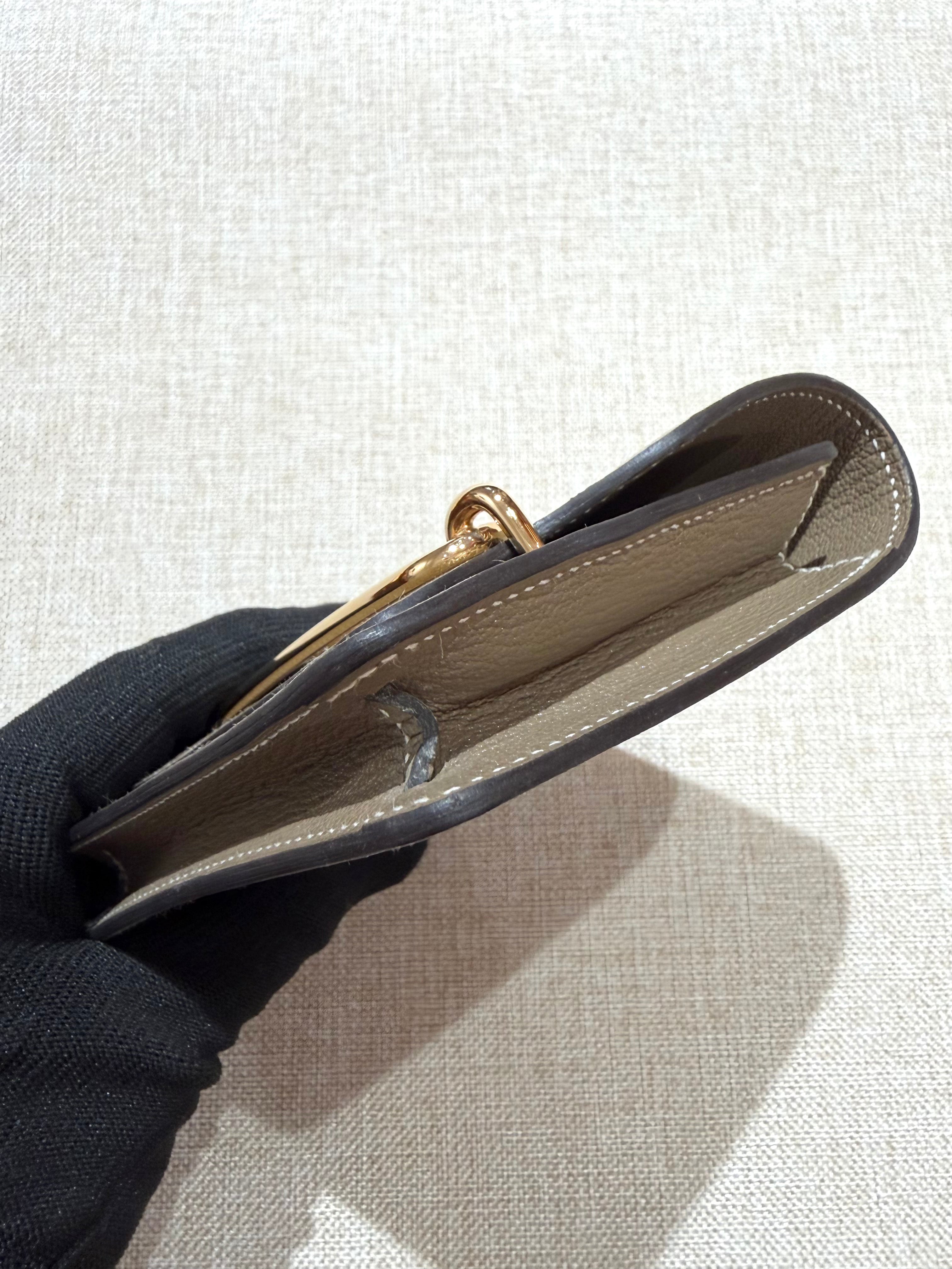 [Preloved] Hermès Roulis Slim Etoupe Mysore Rose gold