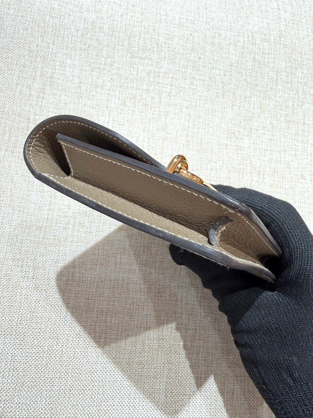 [Preloved] Hermès Roulis Slim Etoupe Mysore Rose gold