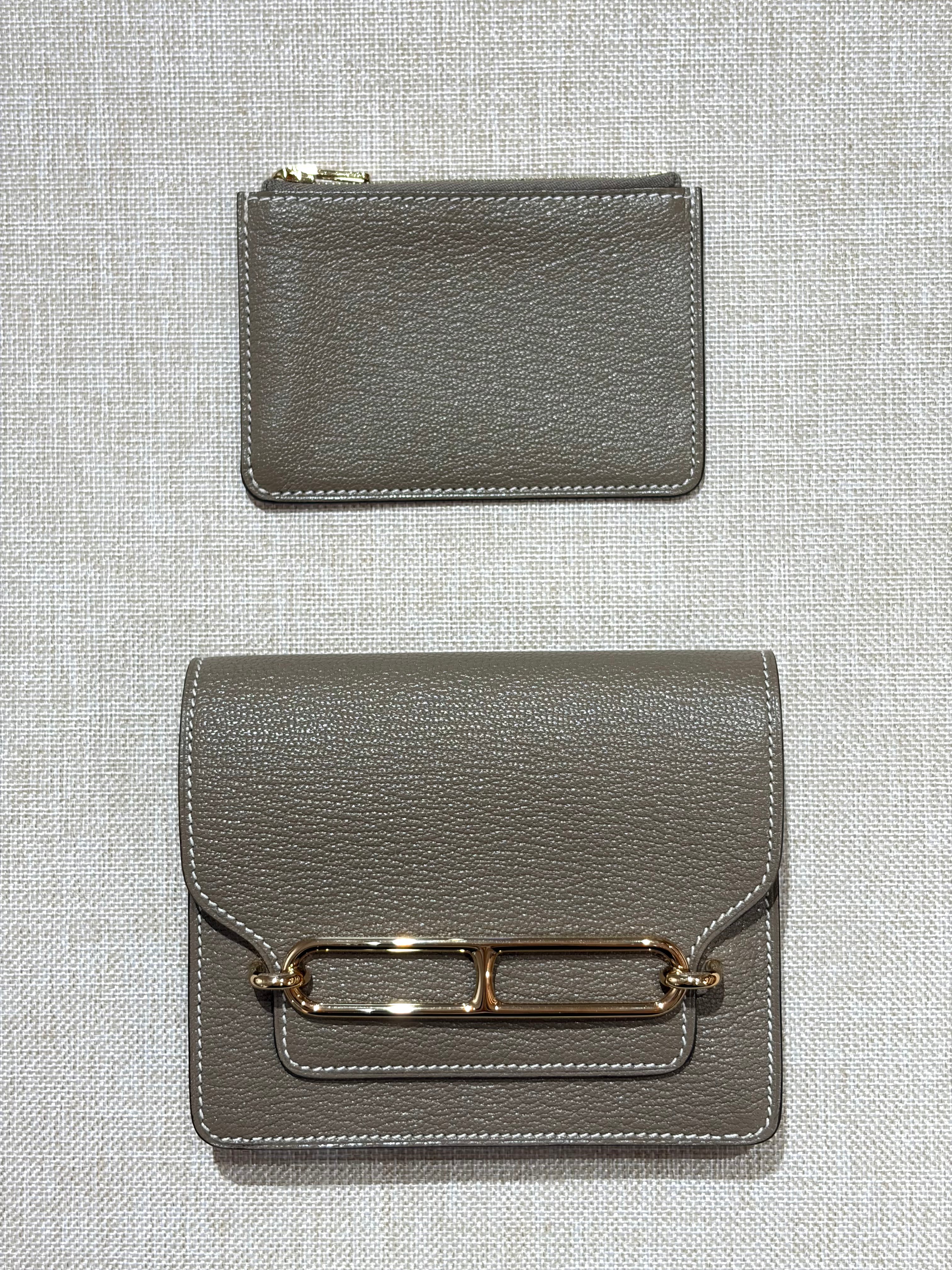 [Preloved] Hermès Roulis Slim Etoupe Mysore Rose gold
