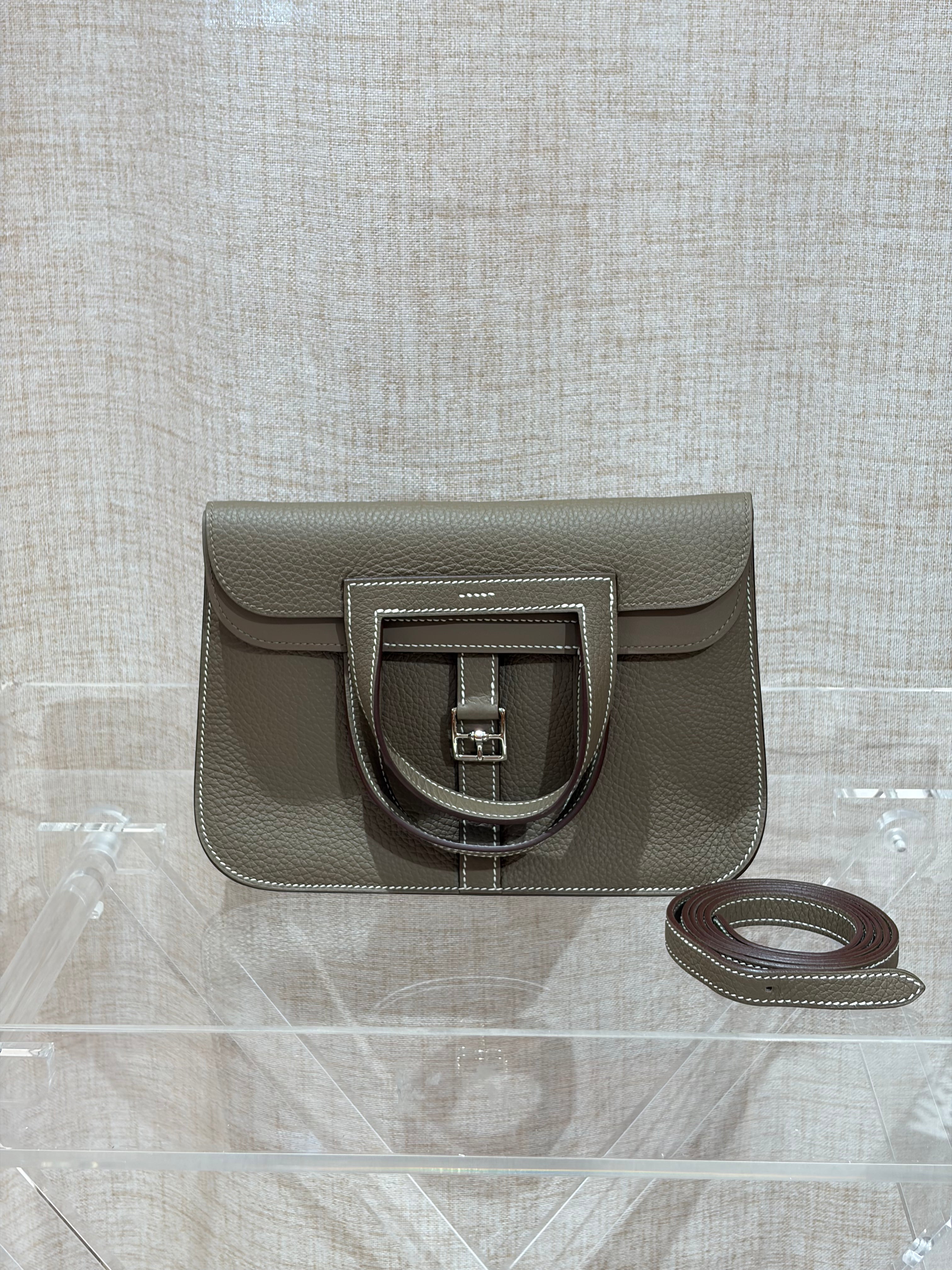 [Unused] Hermès Halzan 25 Etoupe TC CK