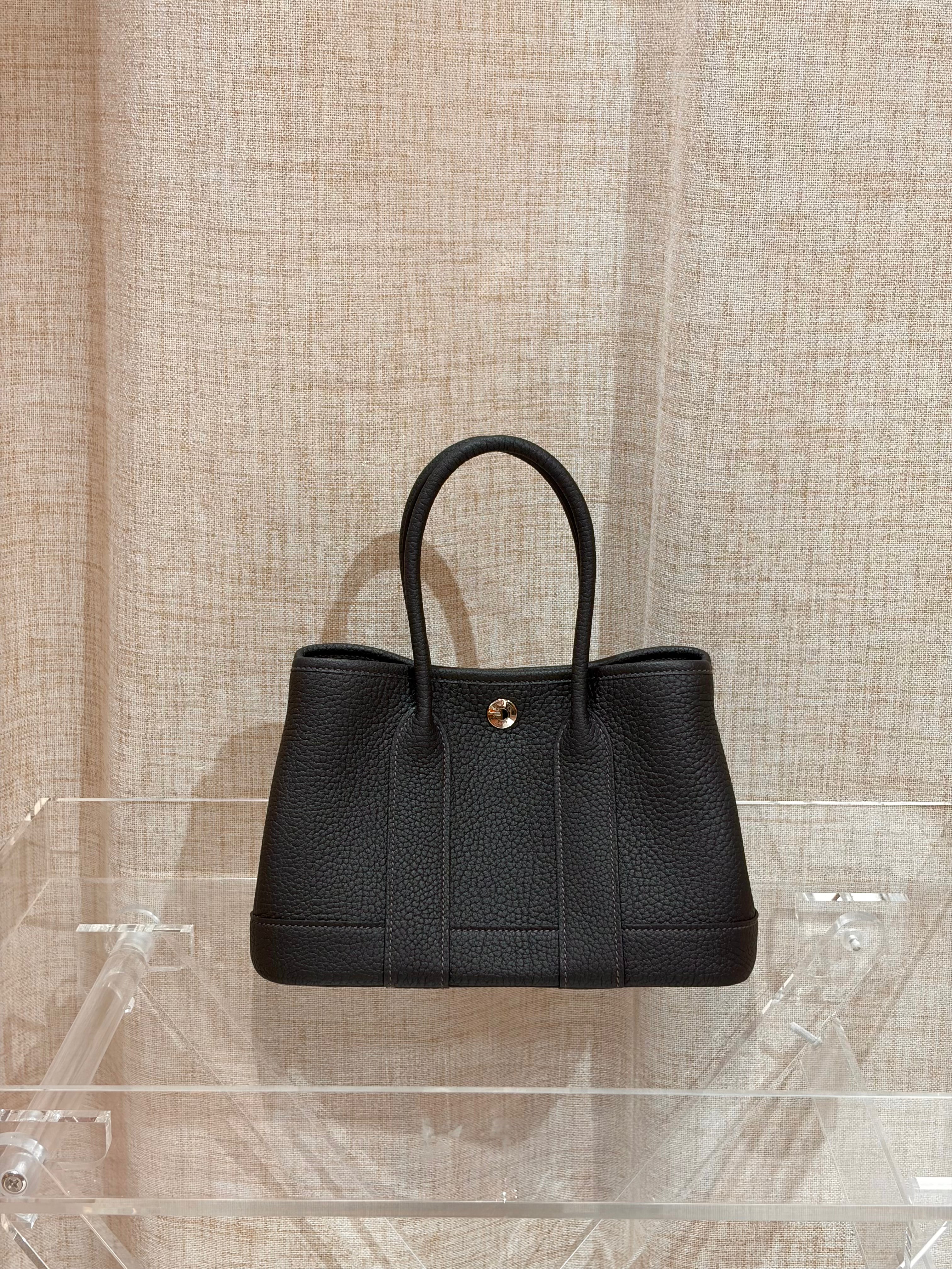 [New] Hermès Mini Garden Party Bri-Brun Negonda
