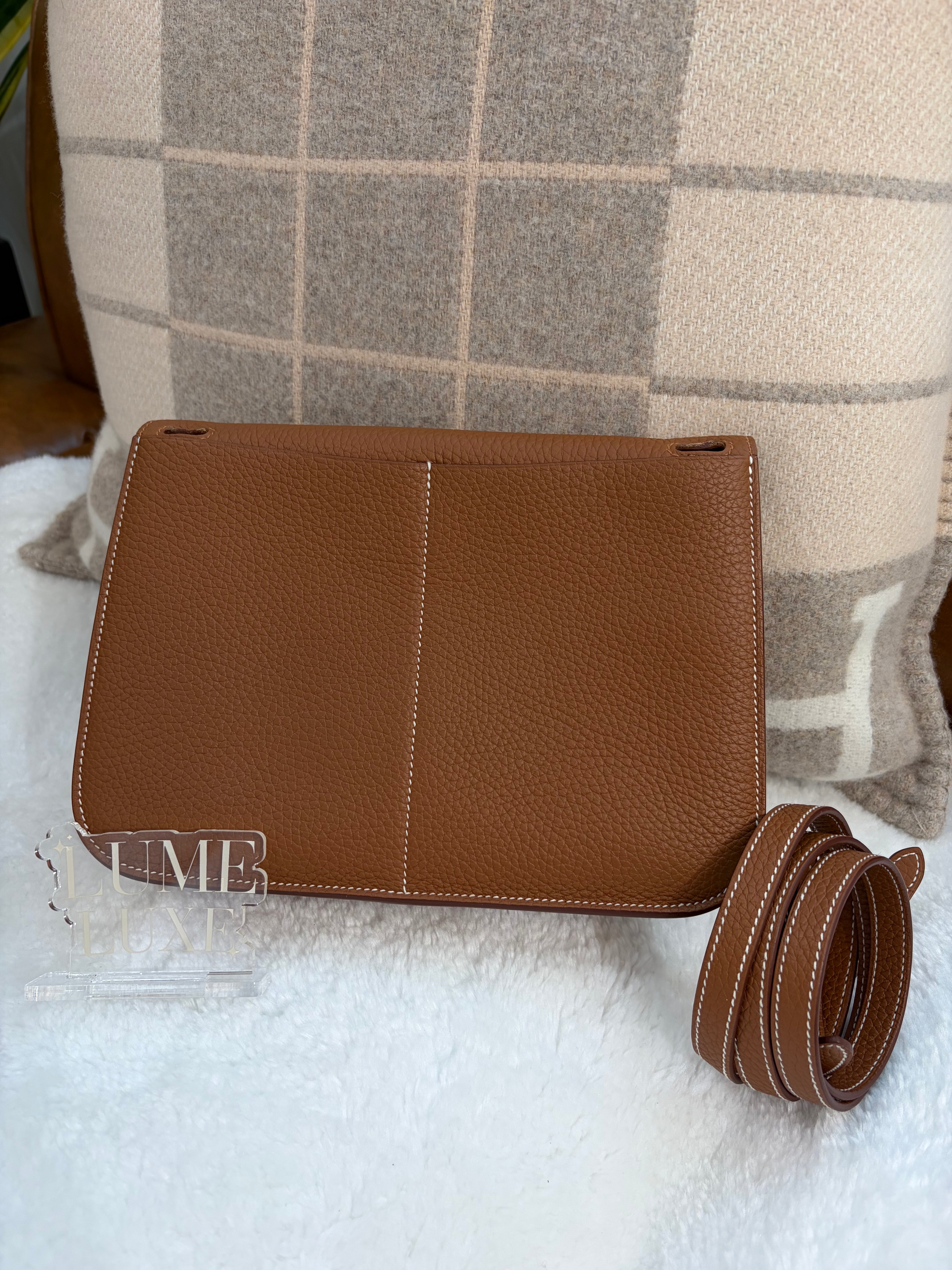 [Preloved] Hermès Halzan 25 Gold TC CC