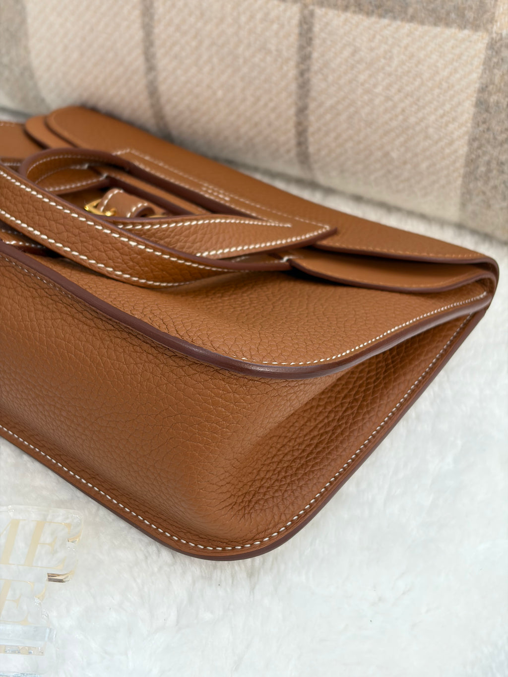 [Preloved] Hermès Halzan 25 Gold TC CC