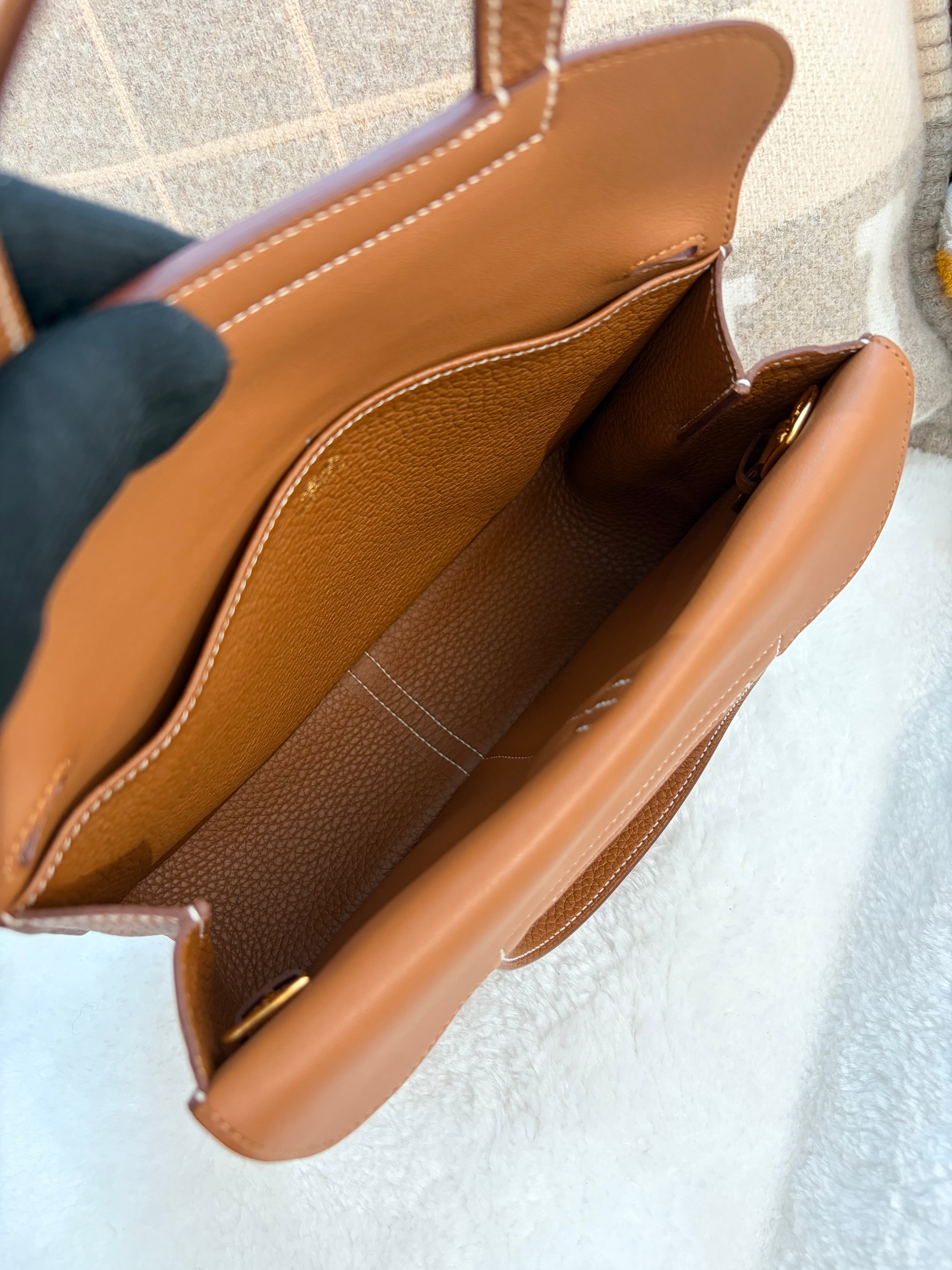 [Preloved] Hermès Halzan 25 Gold TC CC