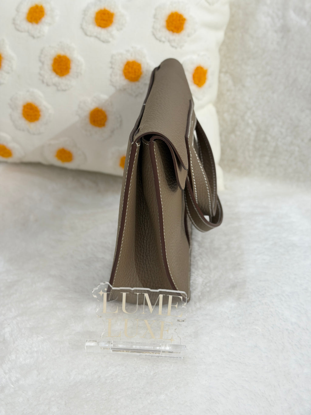 [Unused] Hermès Halzan 25 Etoupe TC CK