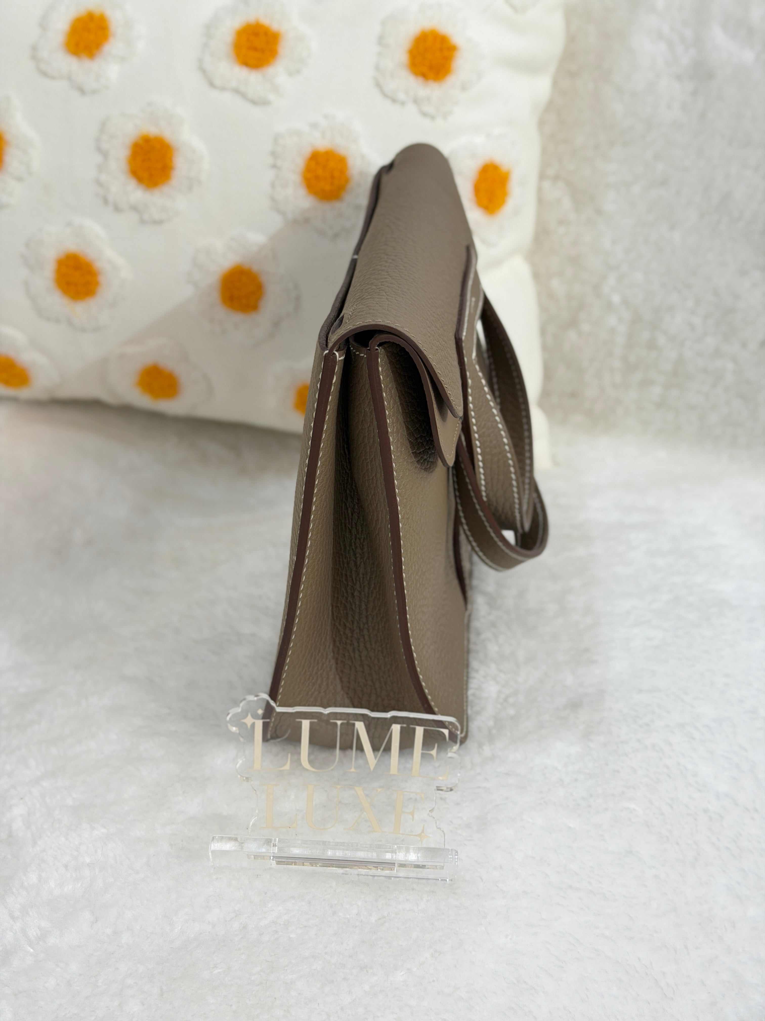 [Unused] Hermès Halzan 25 Etoupe TC CK
