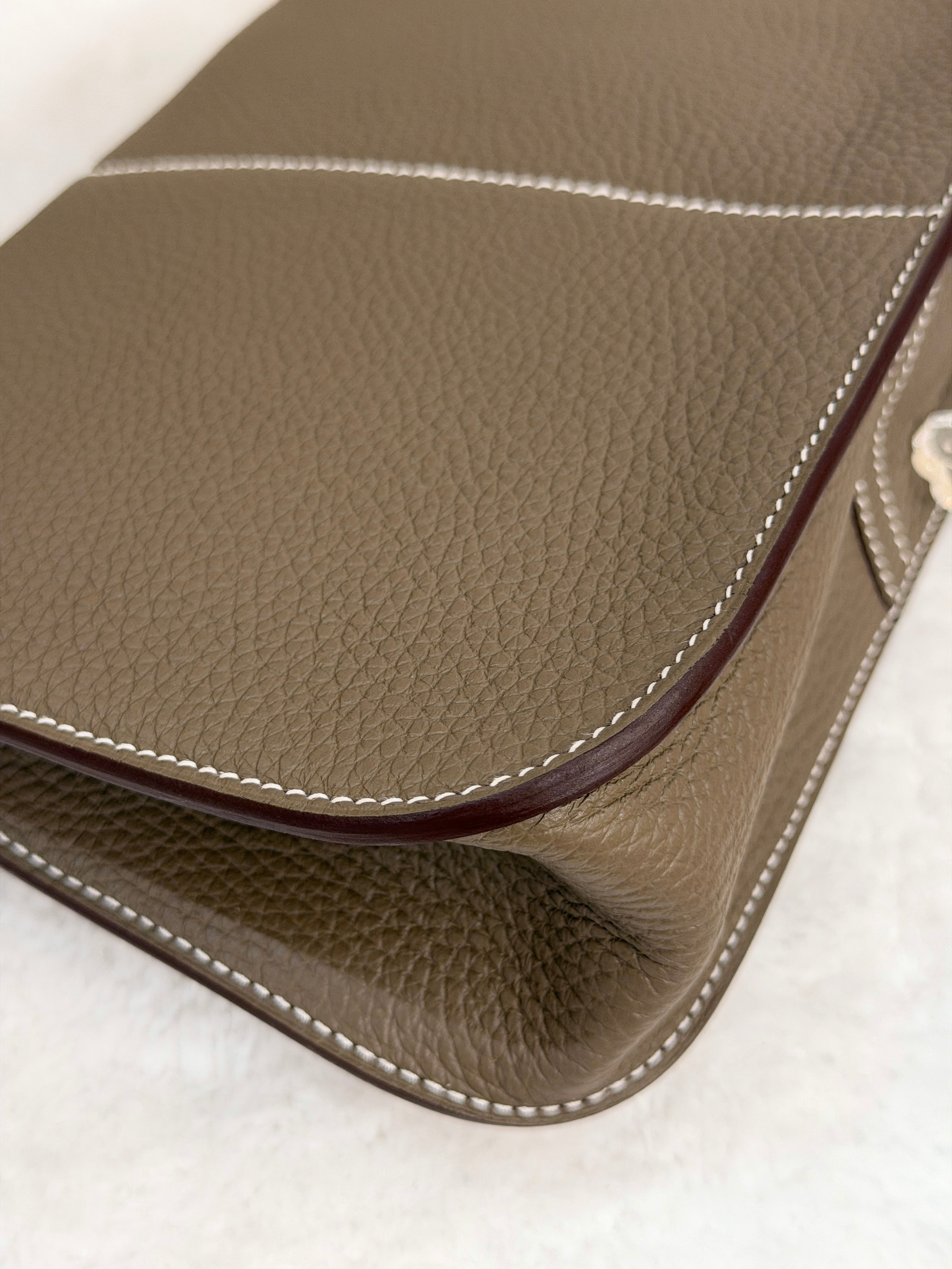 [Unused] Hermès Halzan 25 Etoupe TC CK