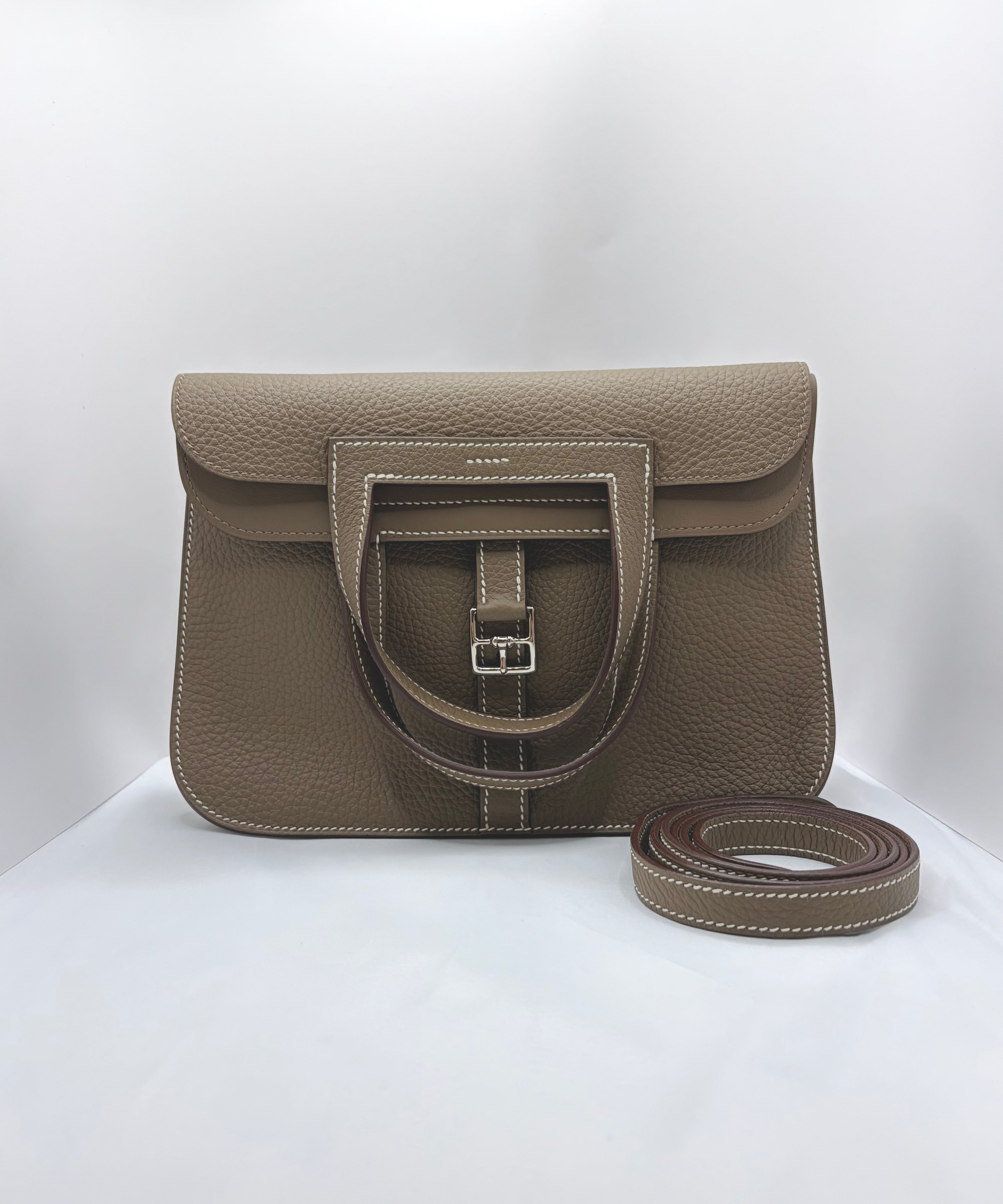 [Unused] Hermès Halzan 25 Etoupe TC CK