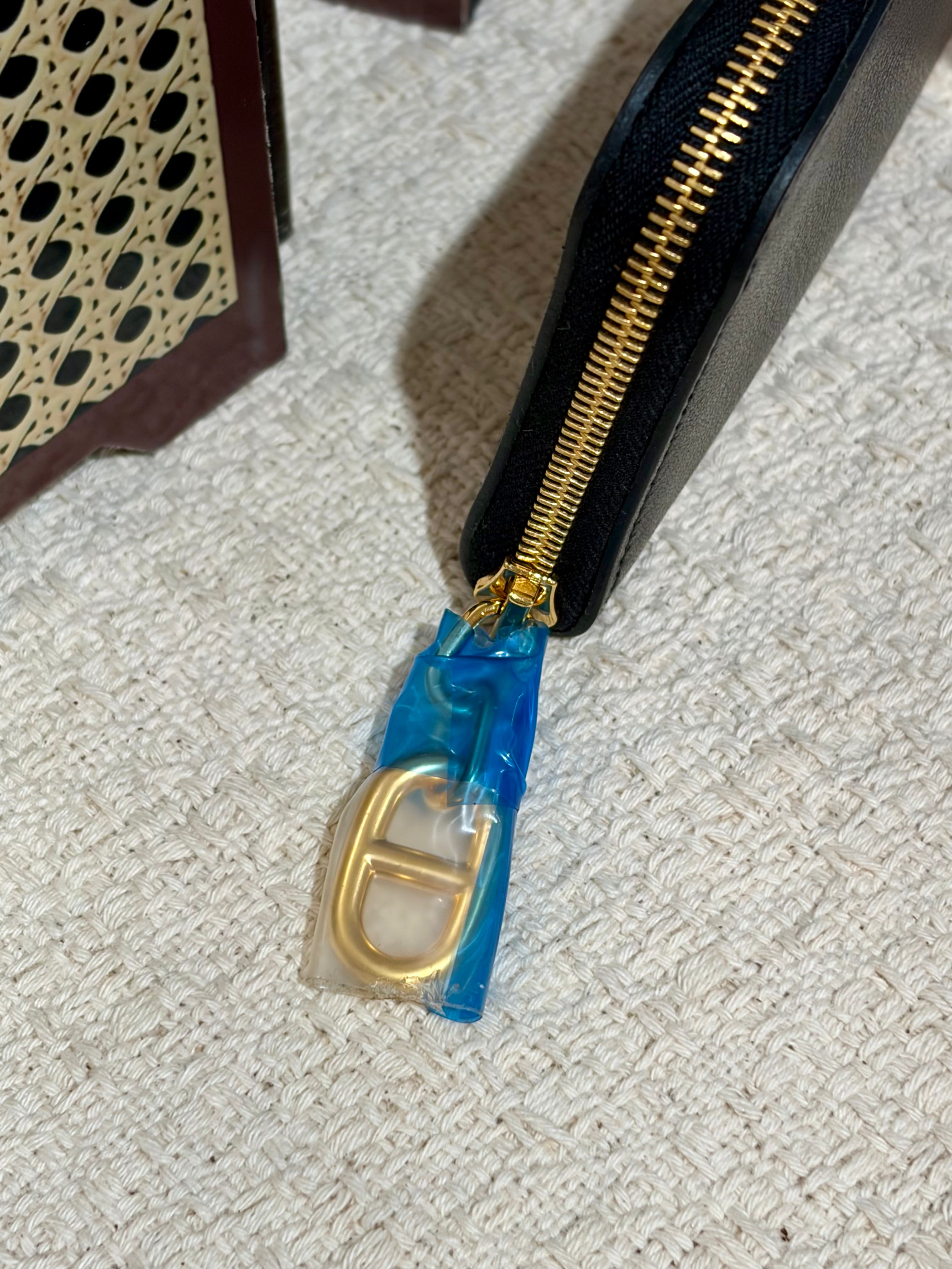 [New] Hermès Zipengo Compact Chaine d' Ancre Black Evercolor CC