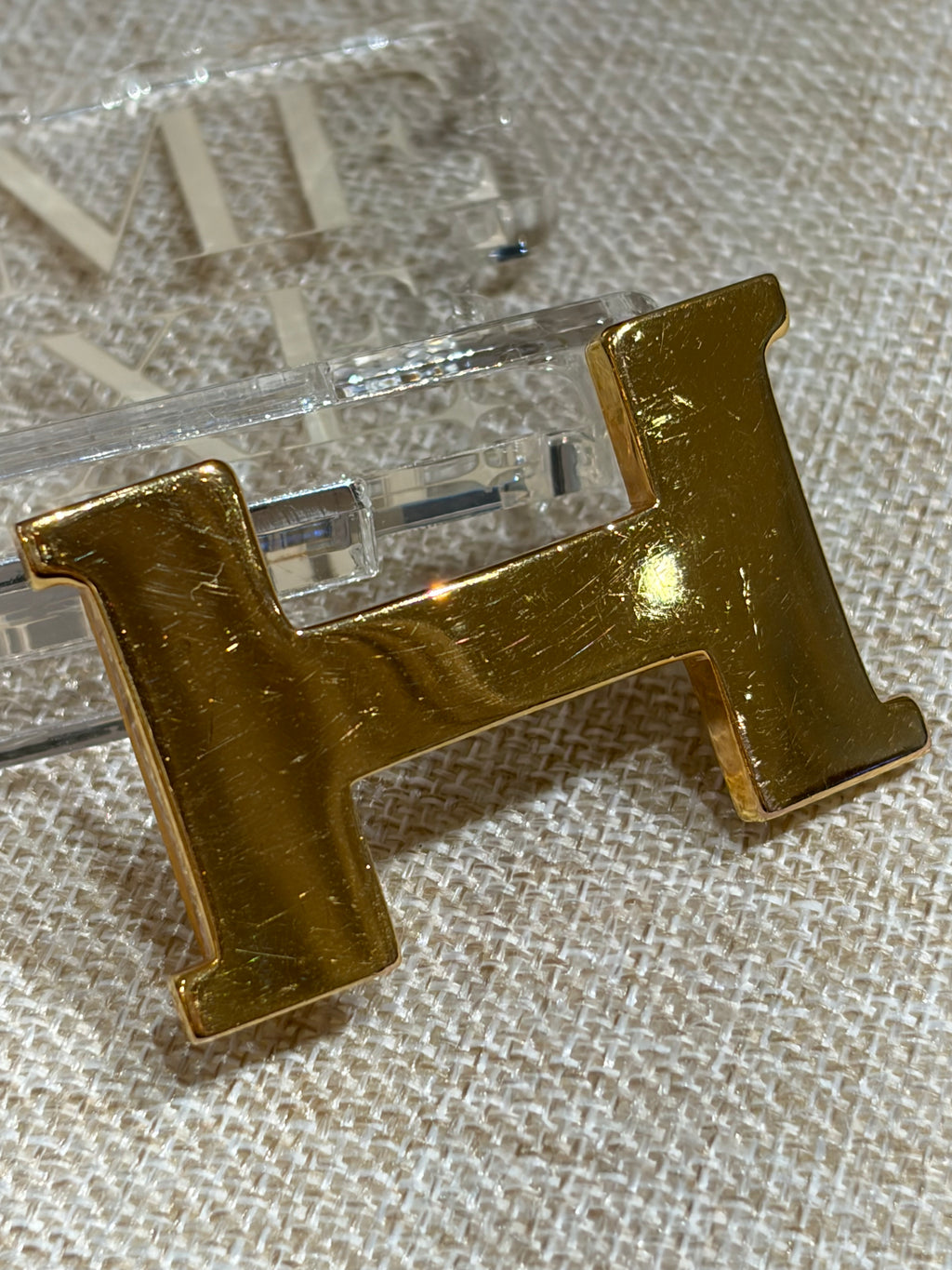 [Preloved] Hermès 24mm H Reversible Belt Black/Bleu Saphir Box/Swift 80 Gold Buckle