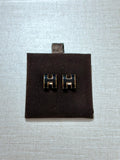 [Preloved] Hermès Pop H Earrings Black Rosegold
