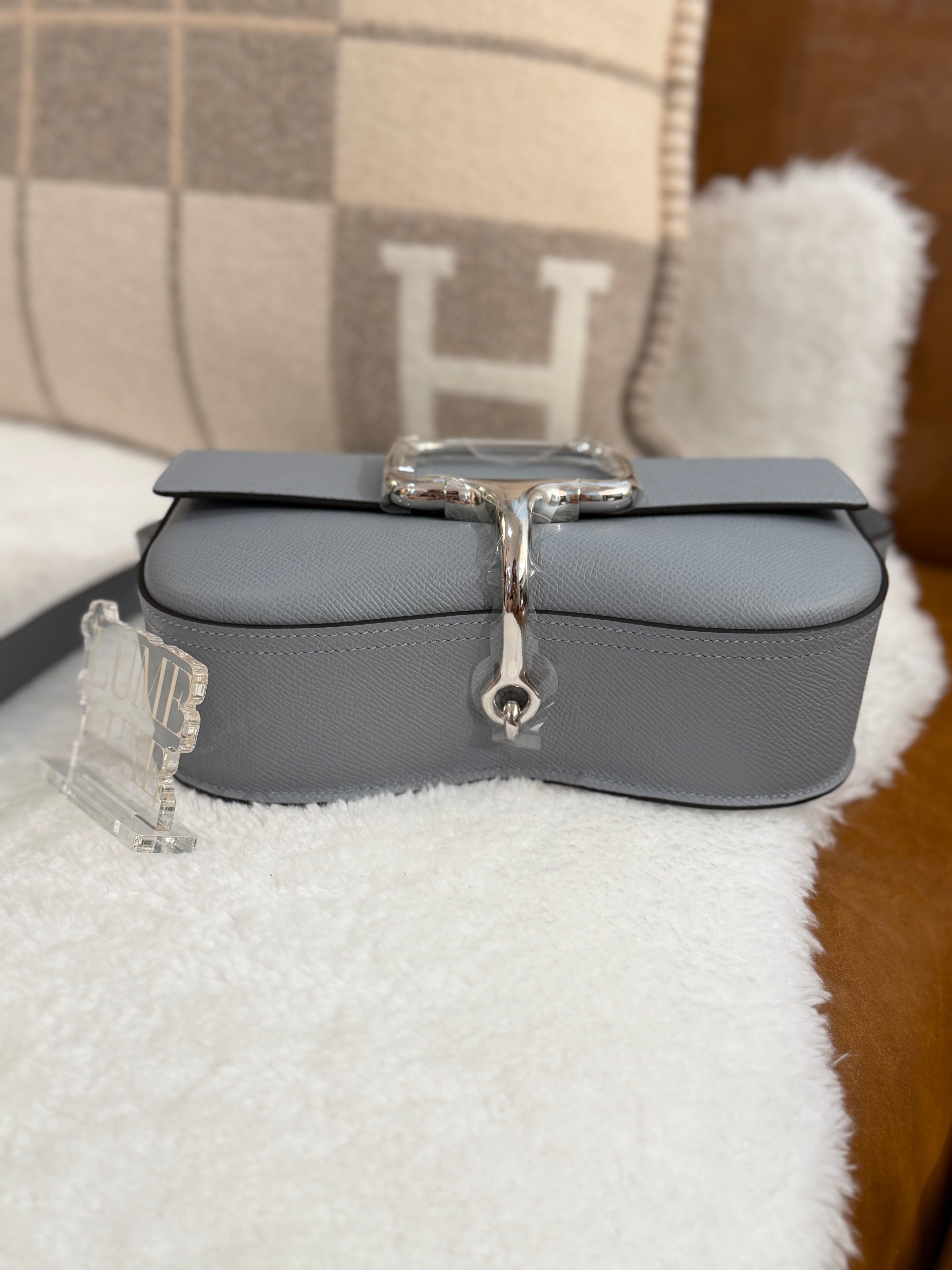 [New] Hermès Della Cavalleria Elan Gris Pantin Epsom CK