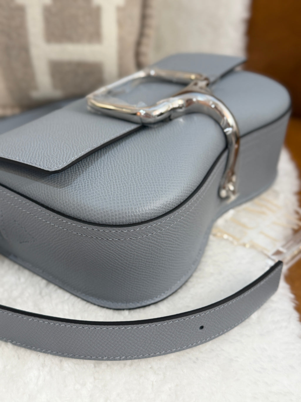 [New] Hermès Della Cavalleria Elan Gris Pantin Epsom CK