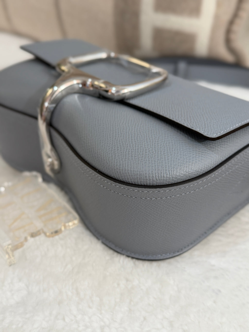 [New] Hermès Della Cavalleria Elan Gris Pantin Epsom CK