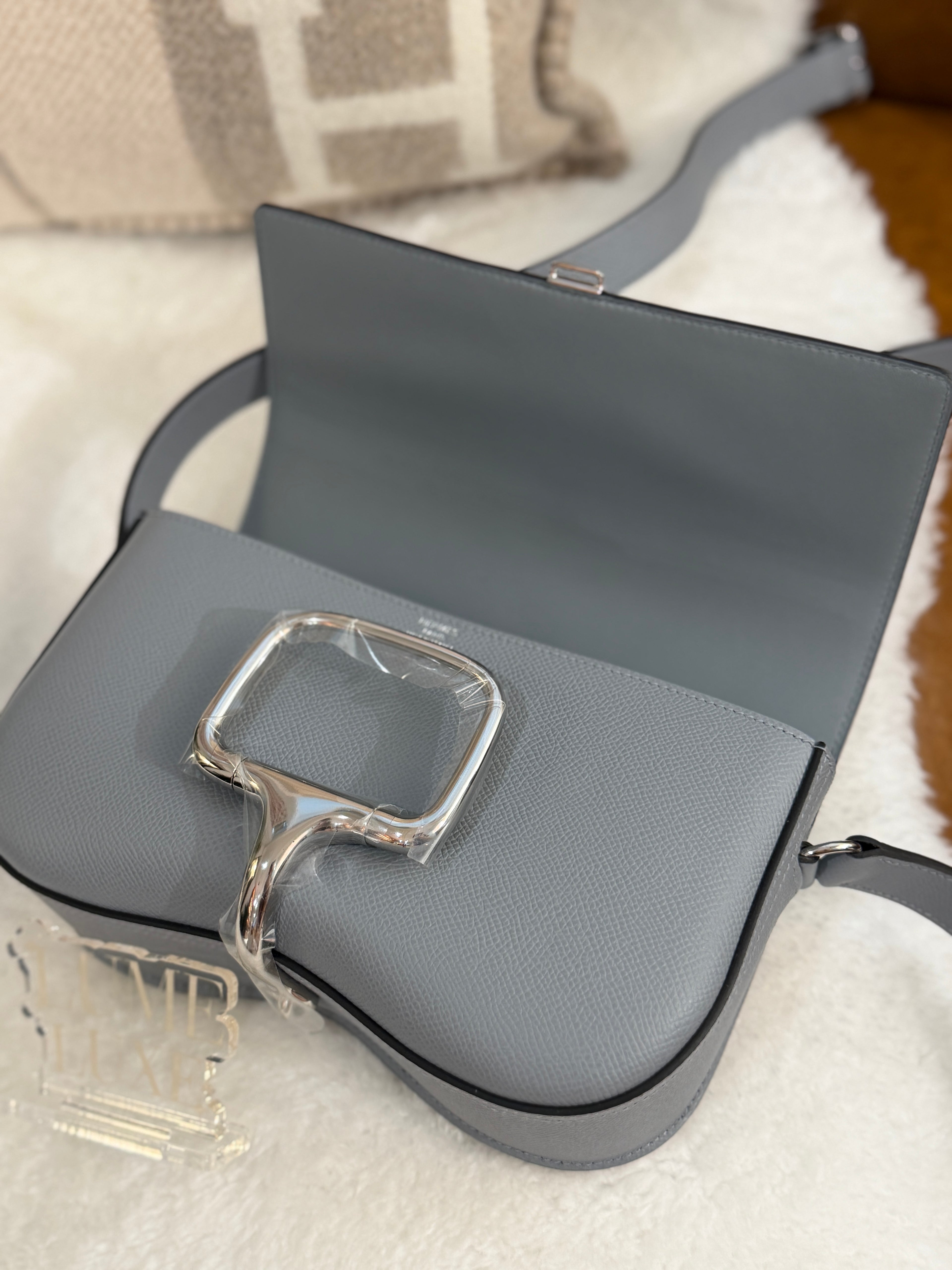 [New] Hermès Della Cavalleria Elan Gris Pantin Epsom CK