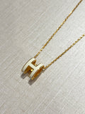[Preloved] Hermès Pop H Pendant Craie Gold