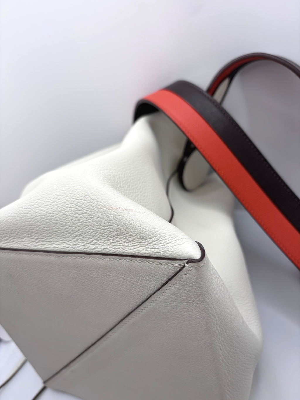 [Preloved] Hermès Licol 17 Blanc Evercolor