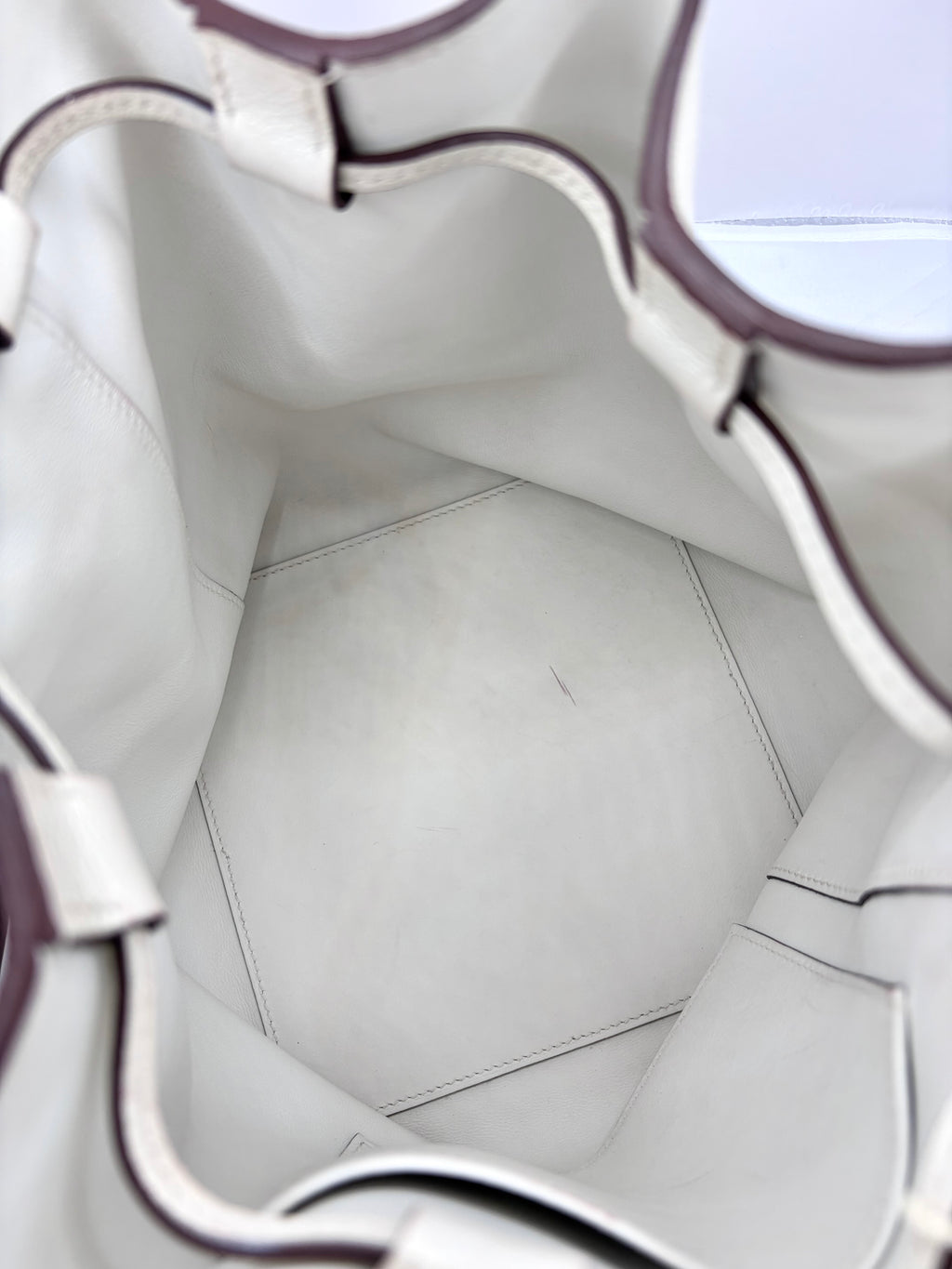 [Preloved] Hermès Licol 17 Blanc Evercolor