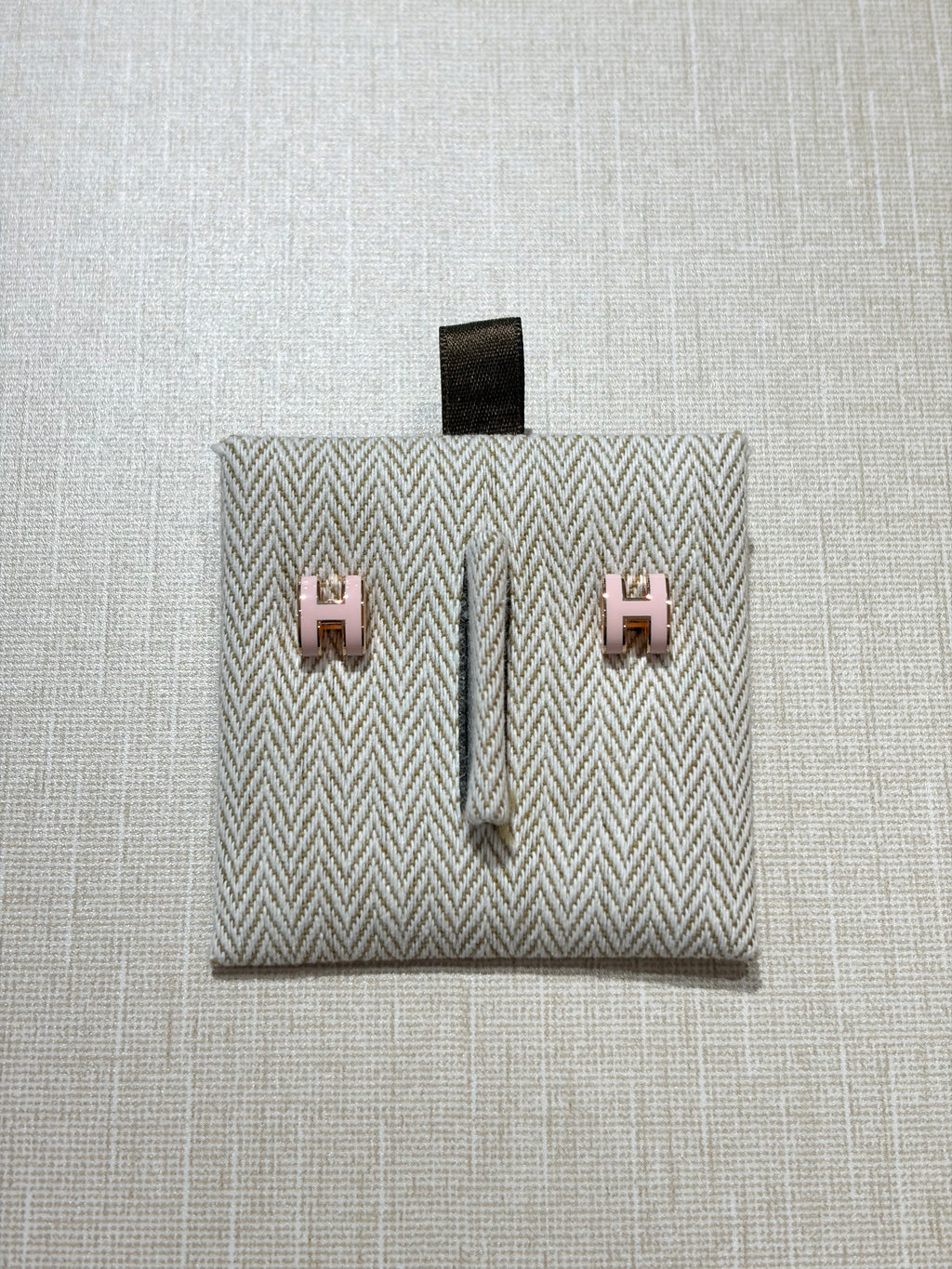 [New] Hermès Mini Pop H Earrings Rose Dragee Rose gold