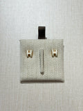 [New] Hermès Mini Pop H Earrings Craie Gold