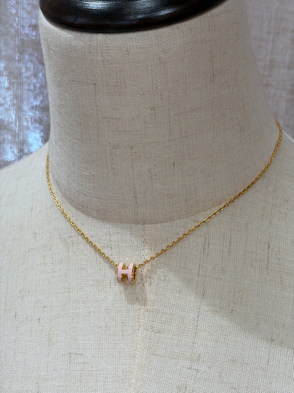 [New] Hermès Mini Pop H Pendant Rose Dragee Gold