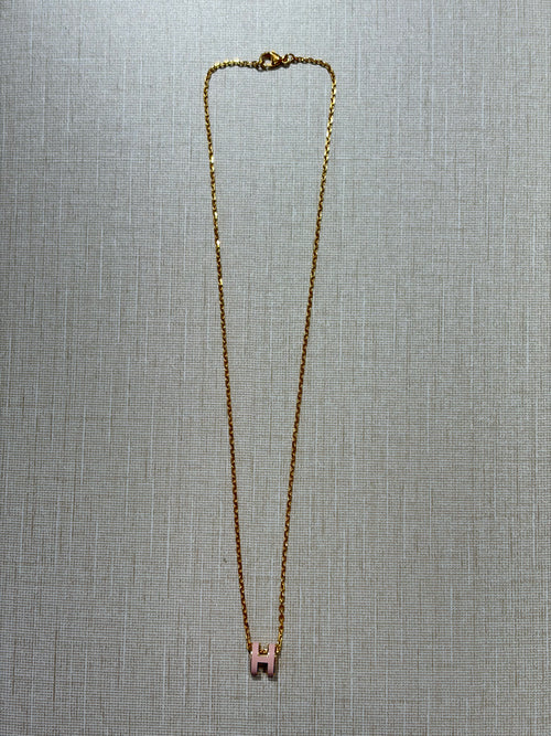 [New] Hermès Mini Pop H Pendant Rose Dragee Gold