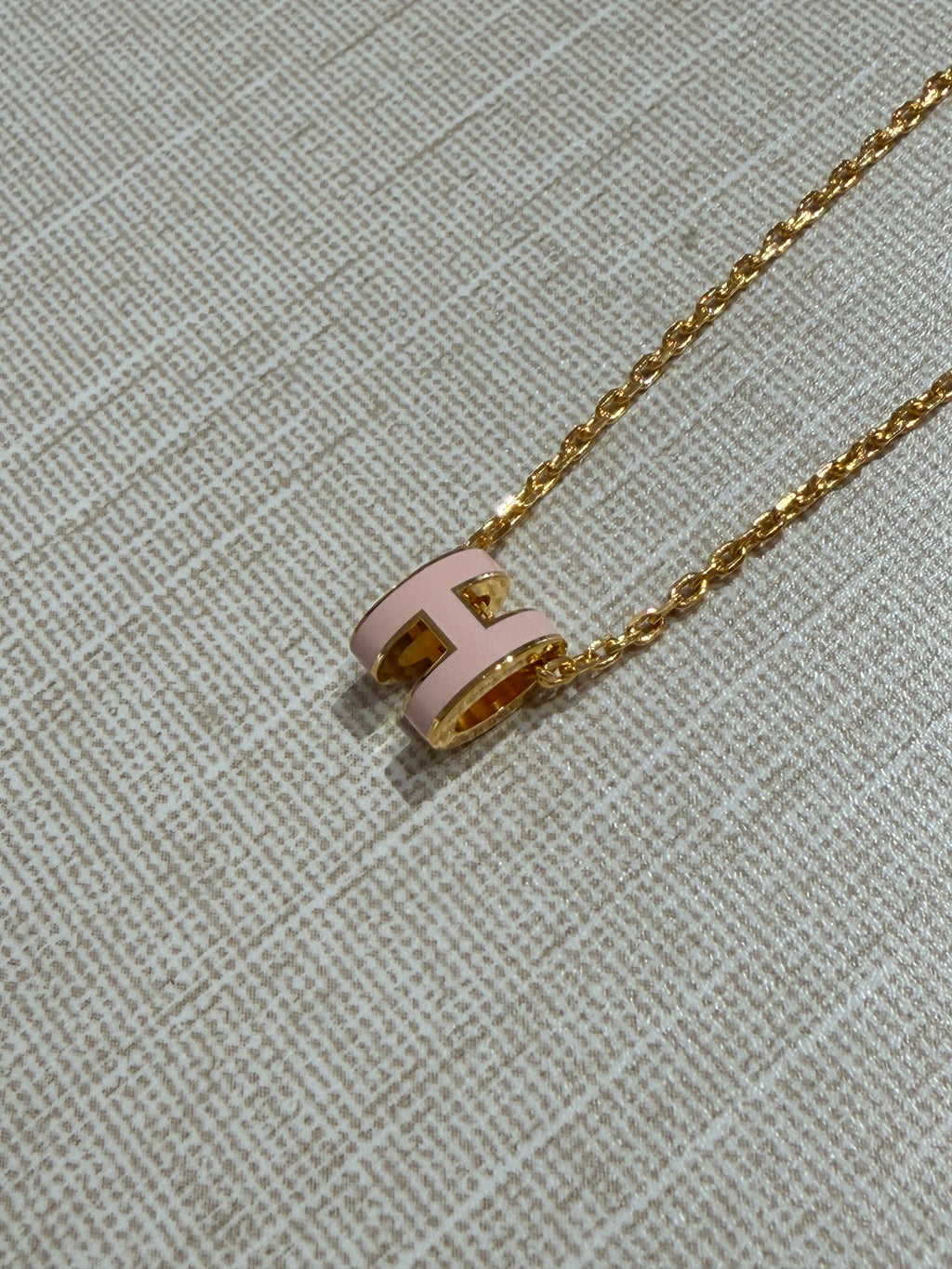 [New] Hermès Mini Pop H Pendant Rose Dragee Gold
