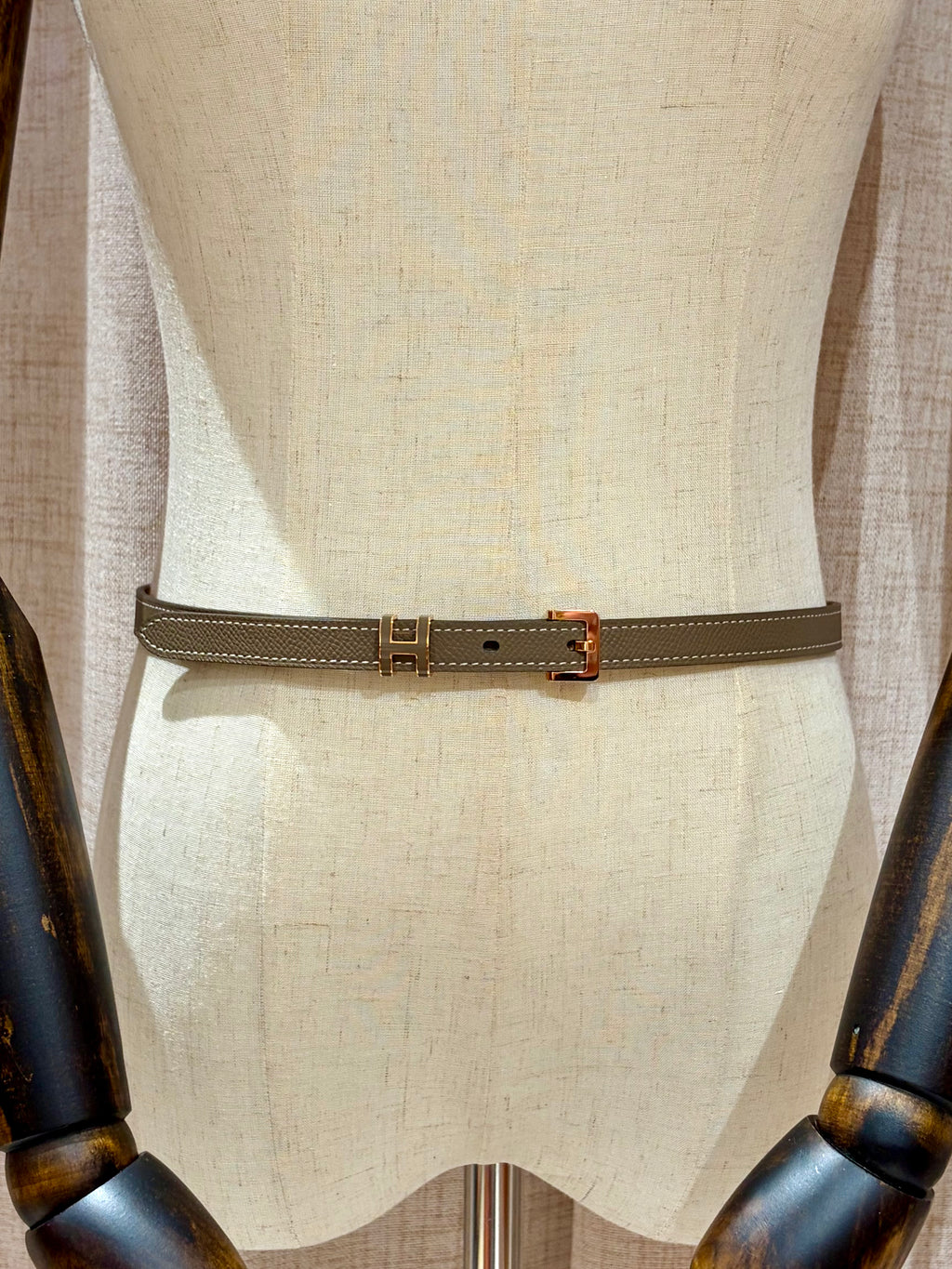 [New] Hermès Pop H 15 Belt Etoupe Epsom CD 80