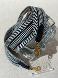 [Unused] Hermès Sangle strap 50mm x 105cm Ecru-Black Gold