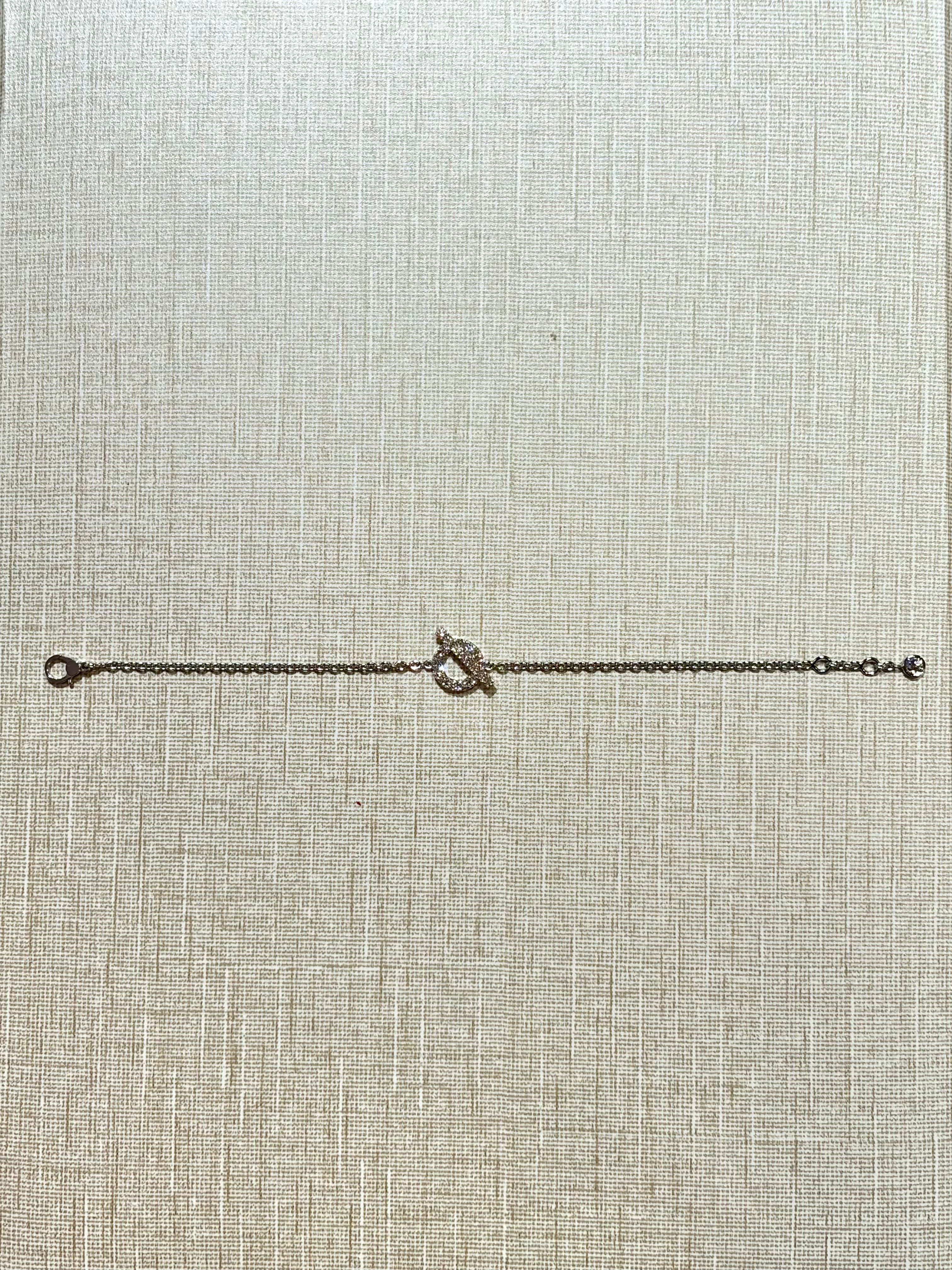 [New] Hermès Finesse Bracelet White Gold SH