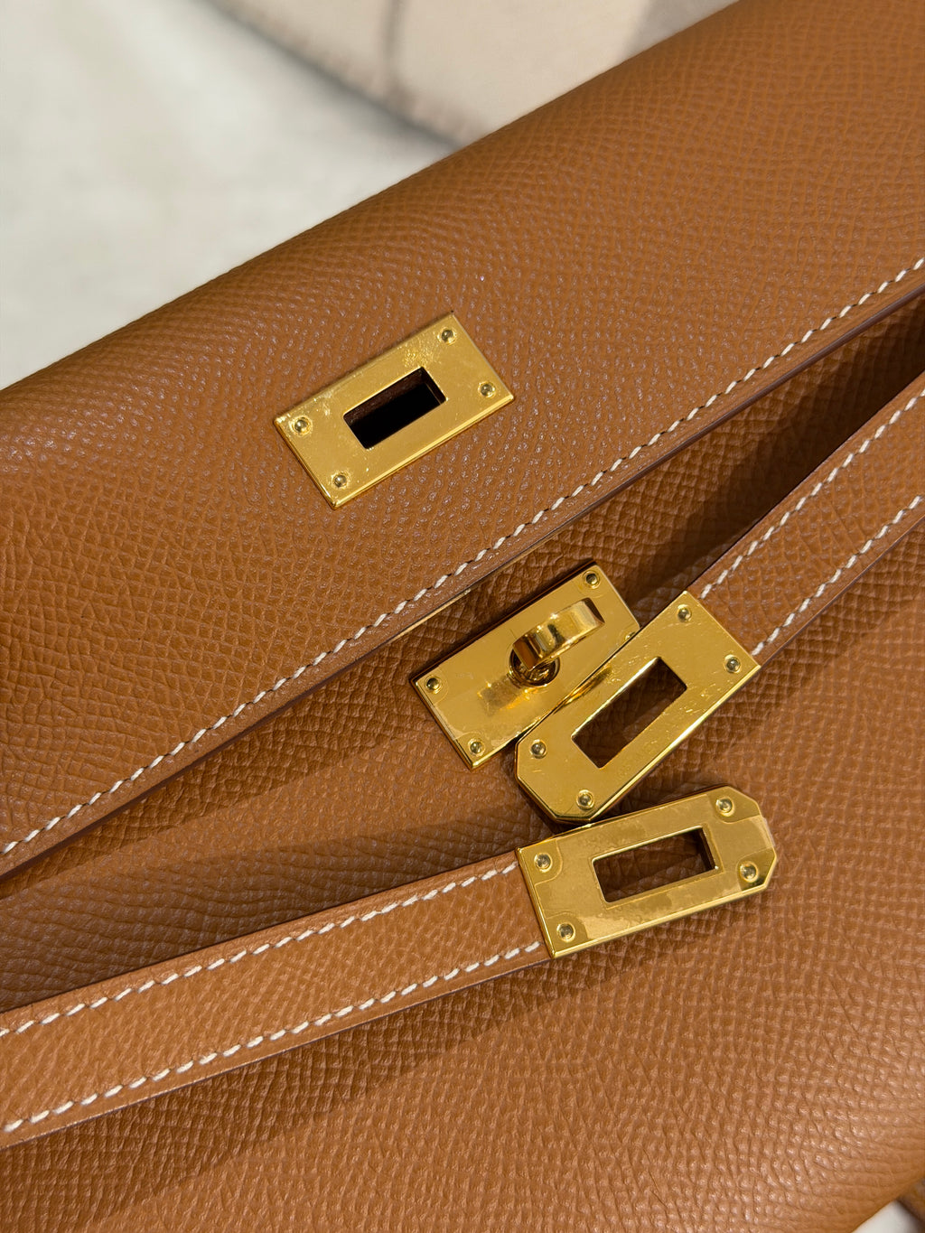 [Preloved] Hermès Kelly To Go Gold Epsom CC