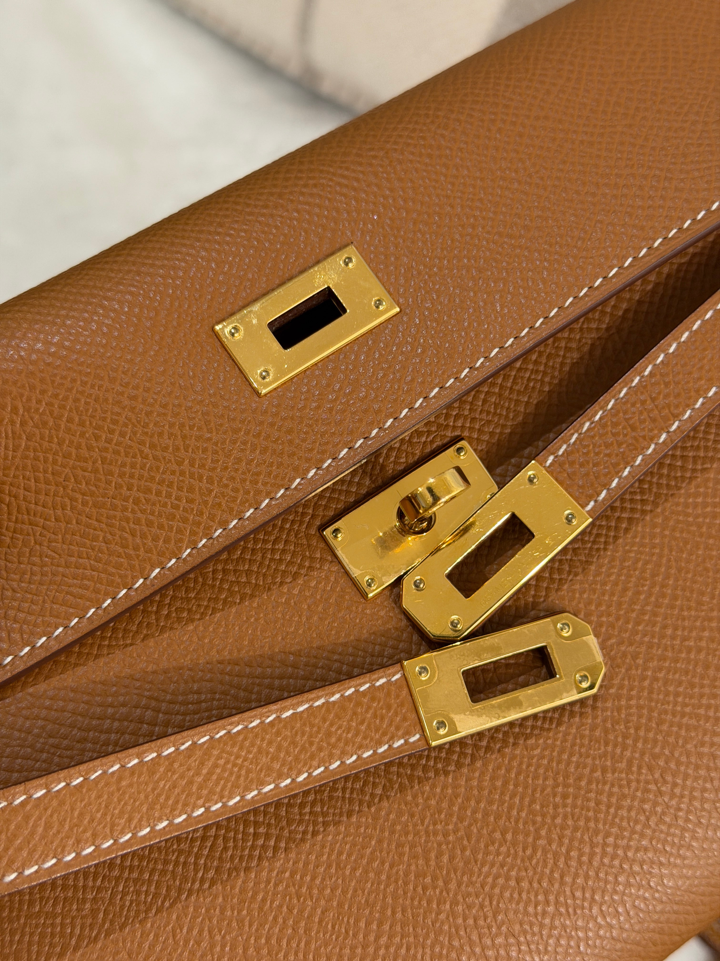 [Preloved] Hermès Kelly To Go Gold Epsom CC