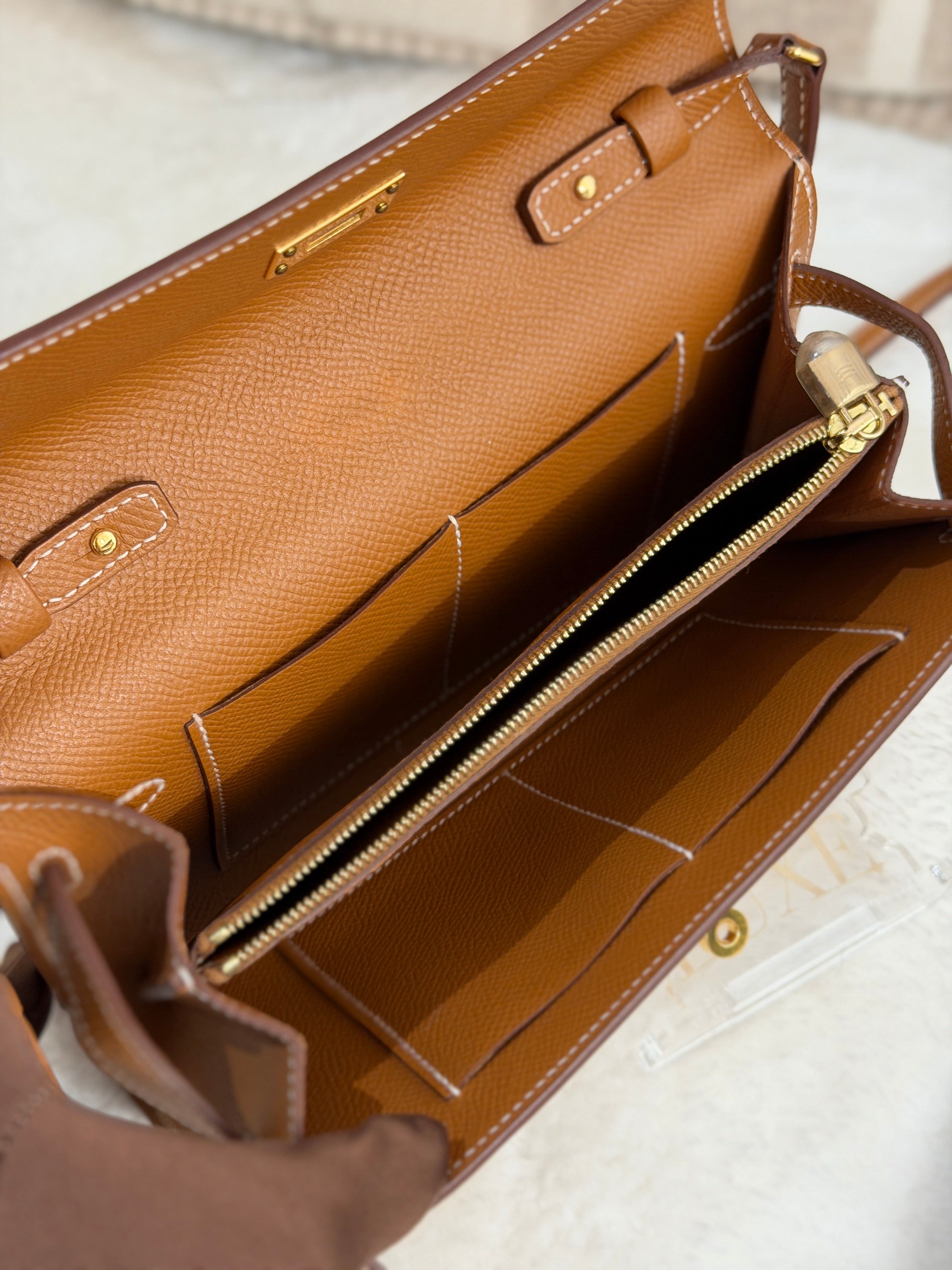 [Preloved] Hermès Kelly To Go Gold Epsom CC