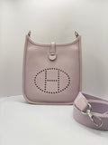 [Preloved] Hermès Mini Evelyne Mauve Pale TC CK
