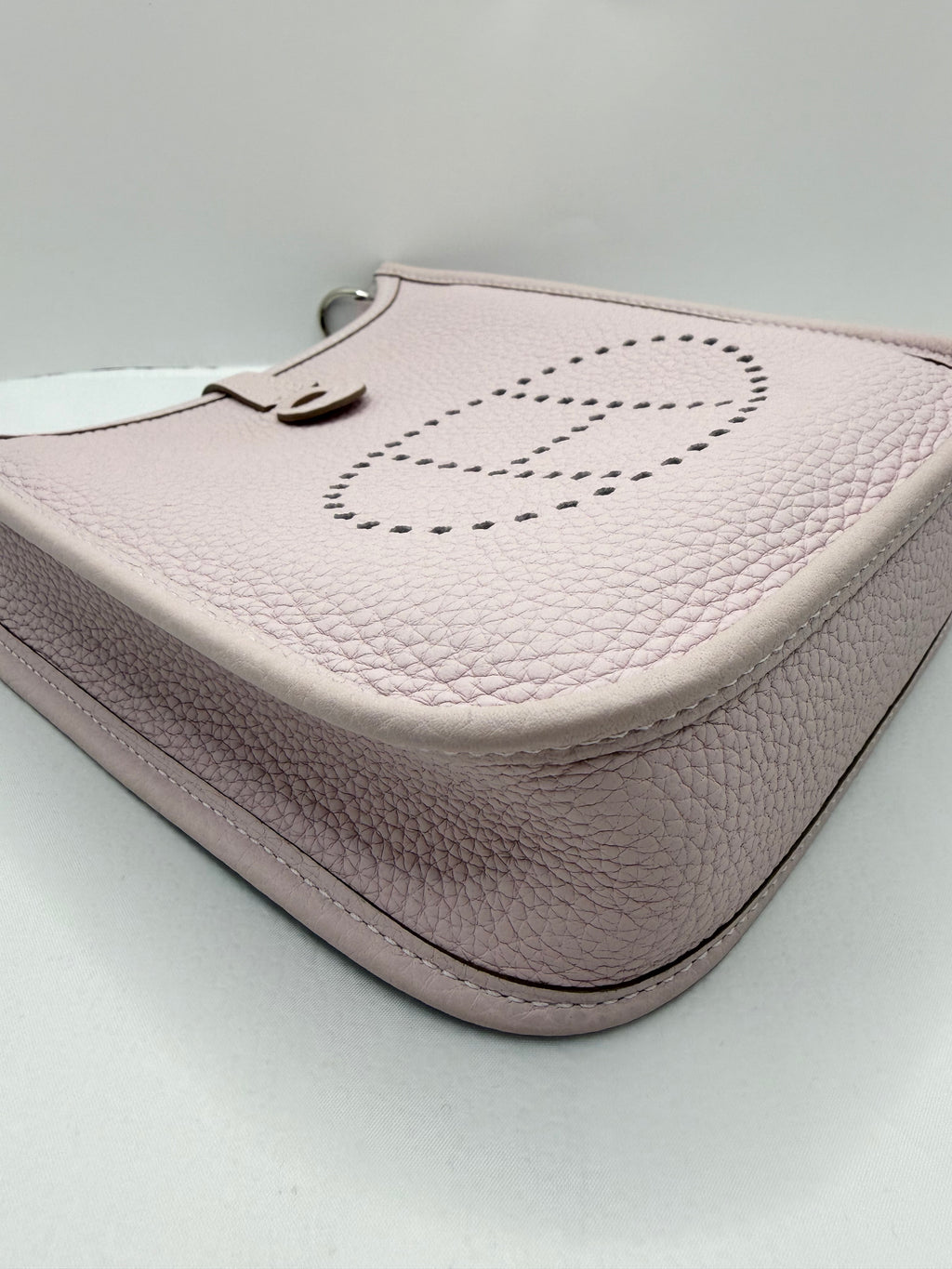 [Preloved] Hermès Mini Evelyne Mauve Pale TC CK