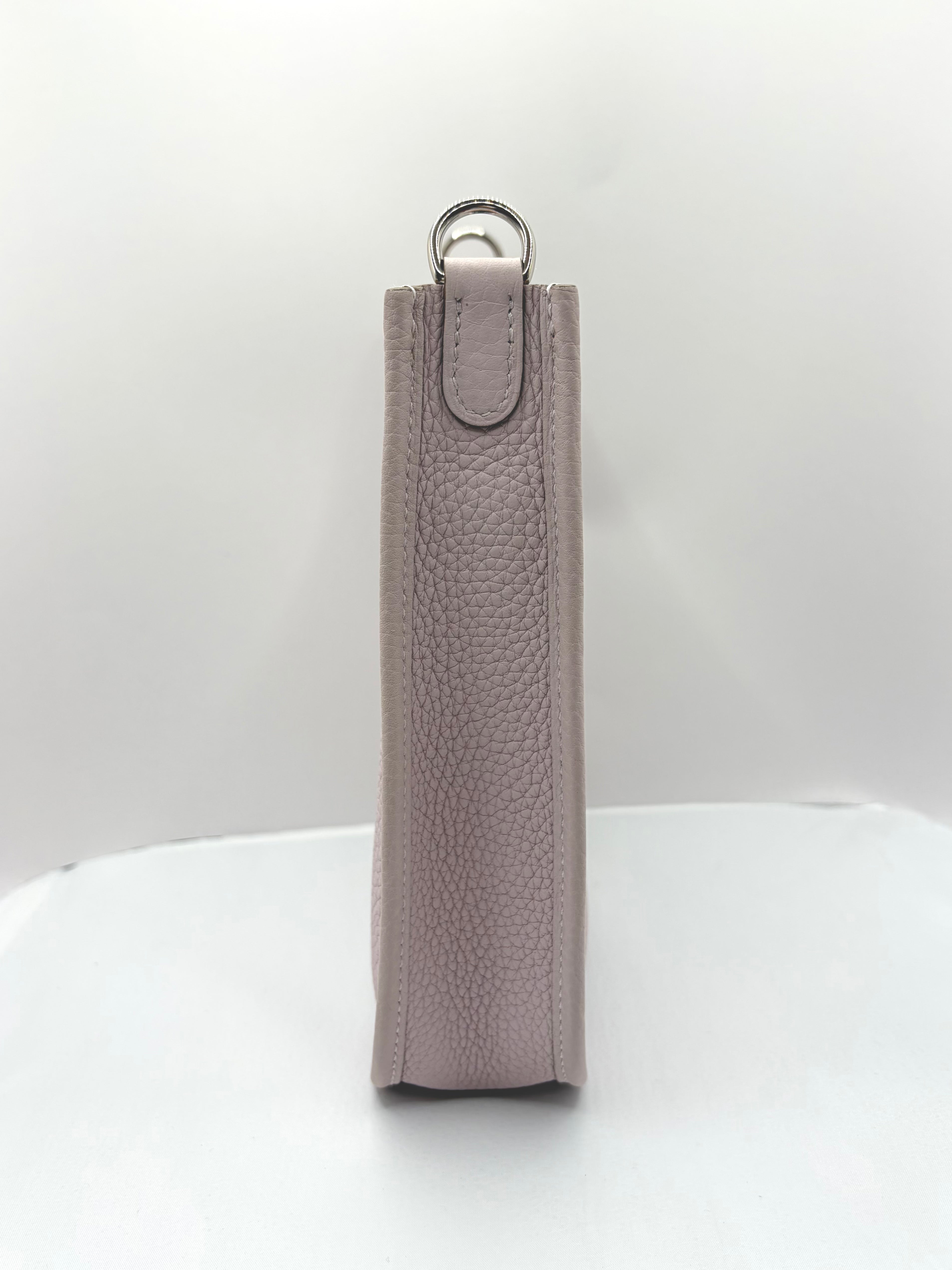 [Preloved] Hermès Mini Evelyne Mauve Pale TC CK