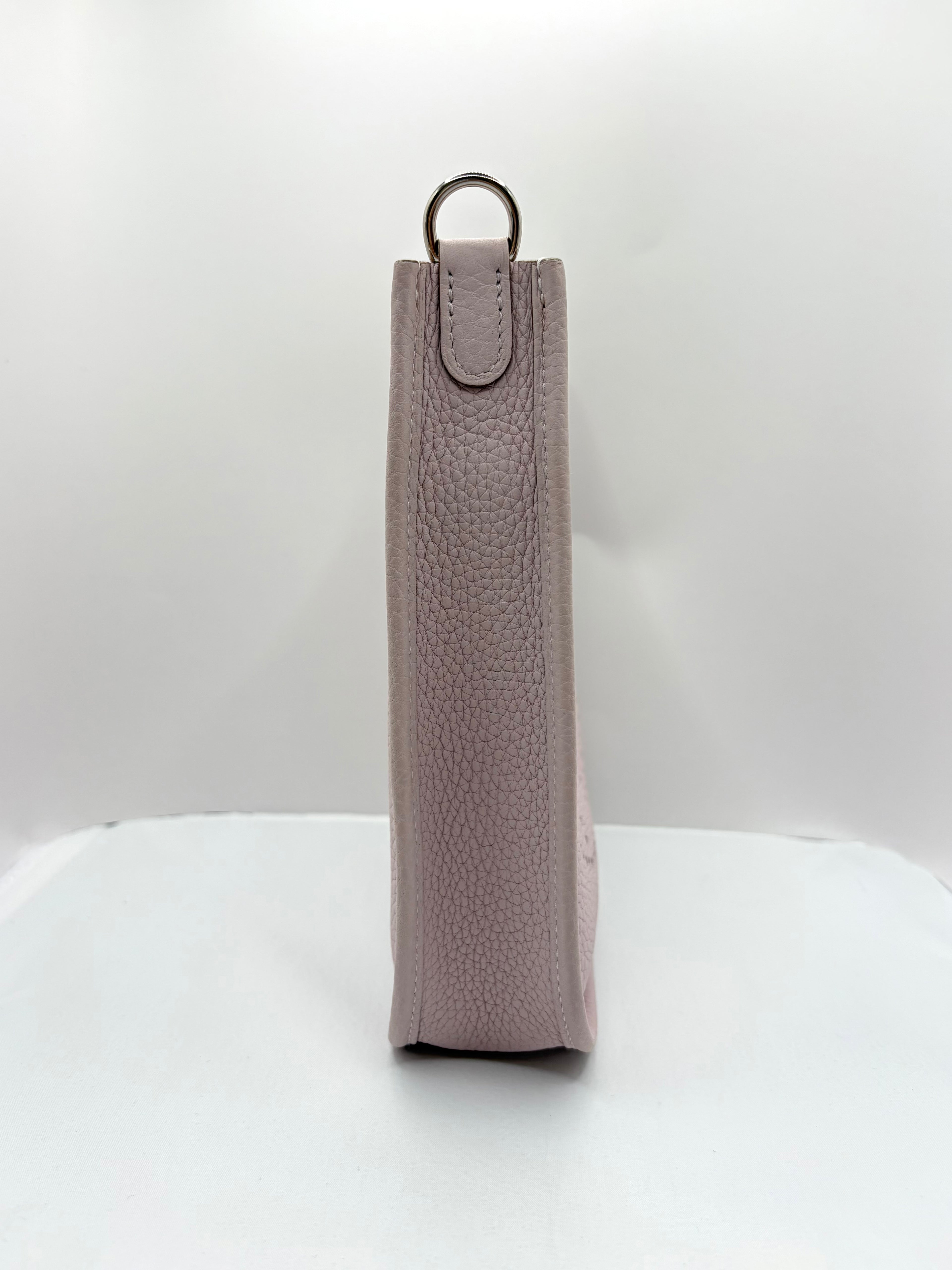 [Preloved] Hermès Mini Evelyne Mauve Pale TC CK