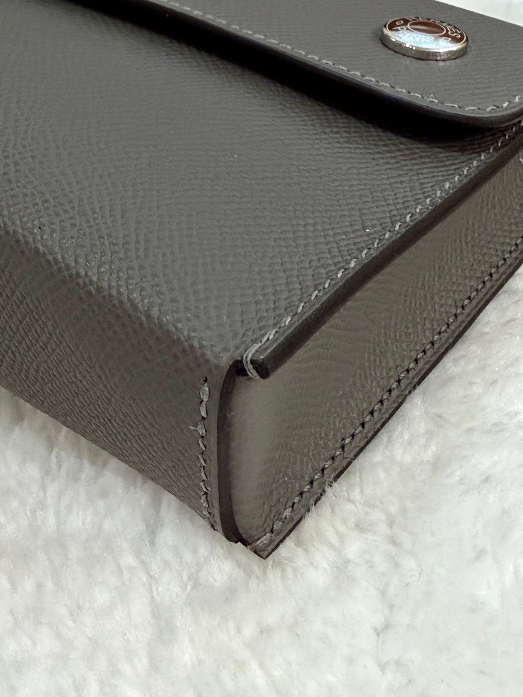 [New] Hermès Snap Wallet Gris Meyer Epsom