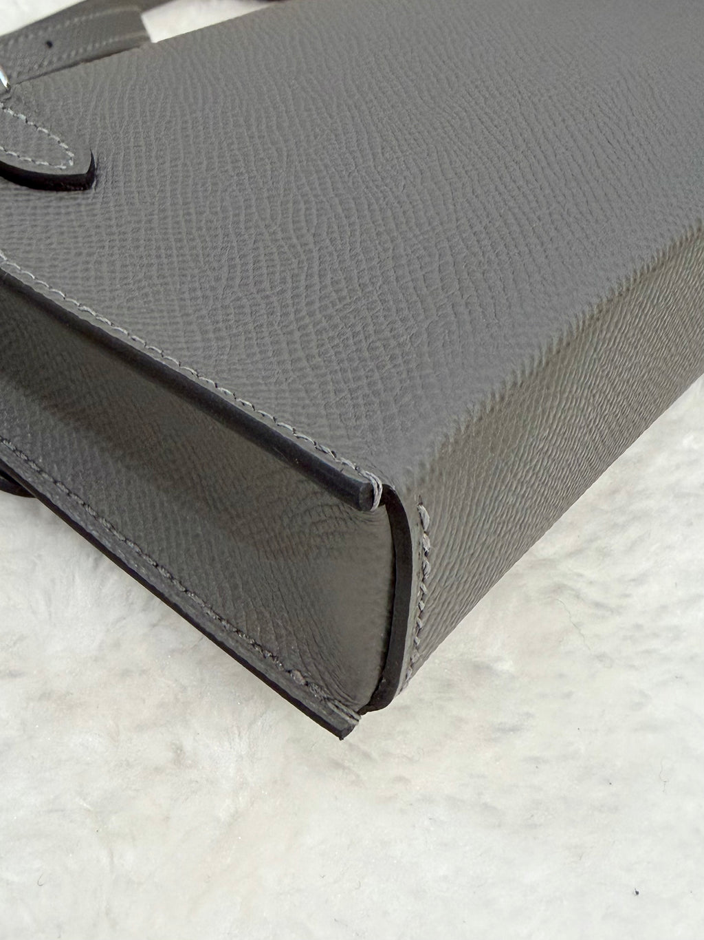 [New] Hermès Snap Wallet Gris Meyer Epsom