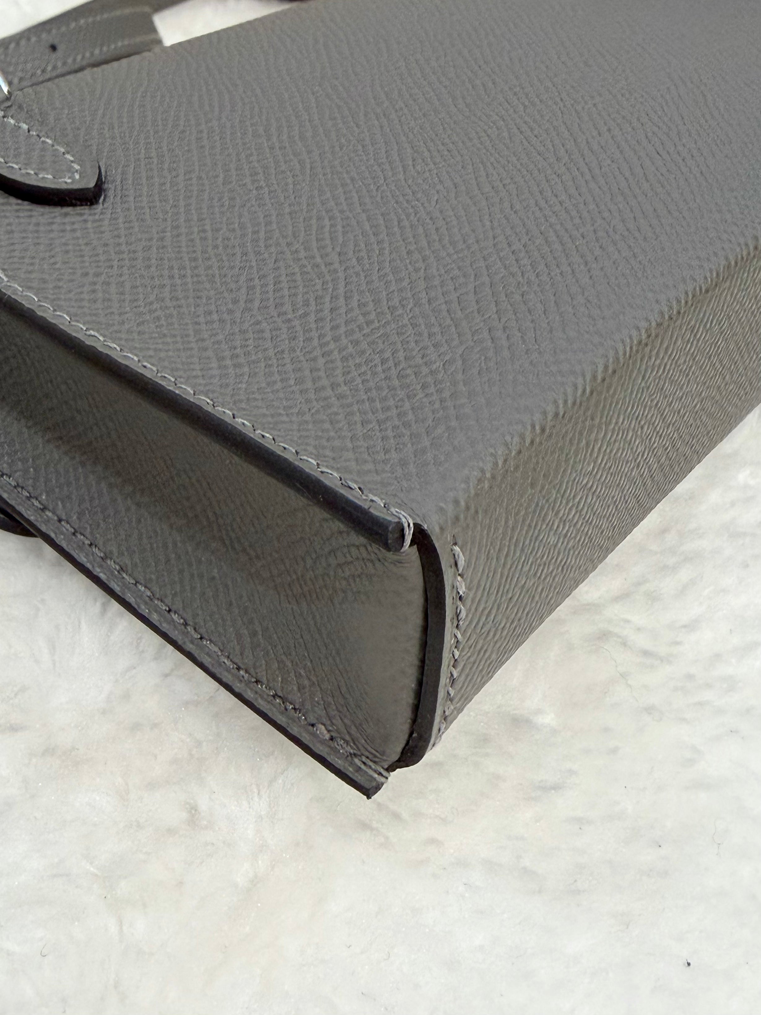 [New] Hermès Snap Wallet Gris Meyer Epsom