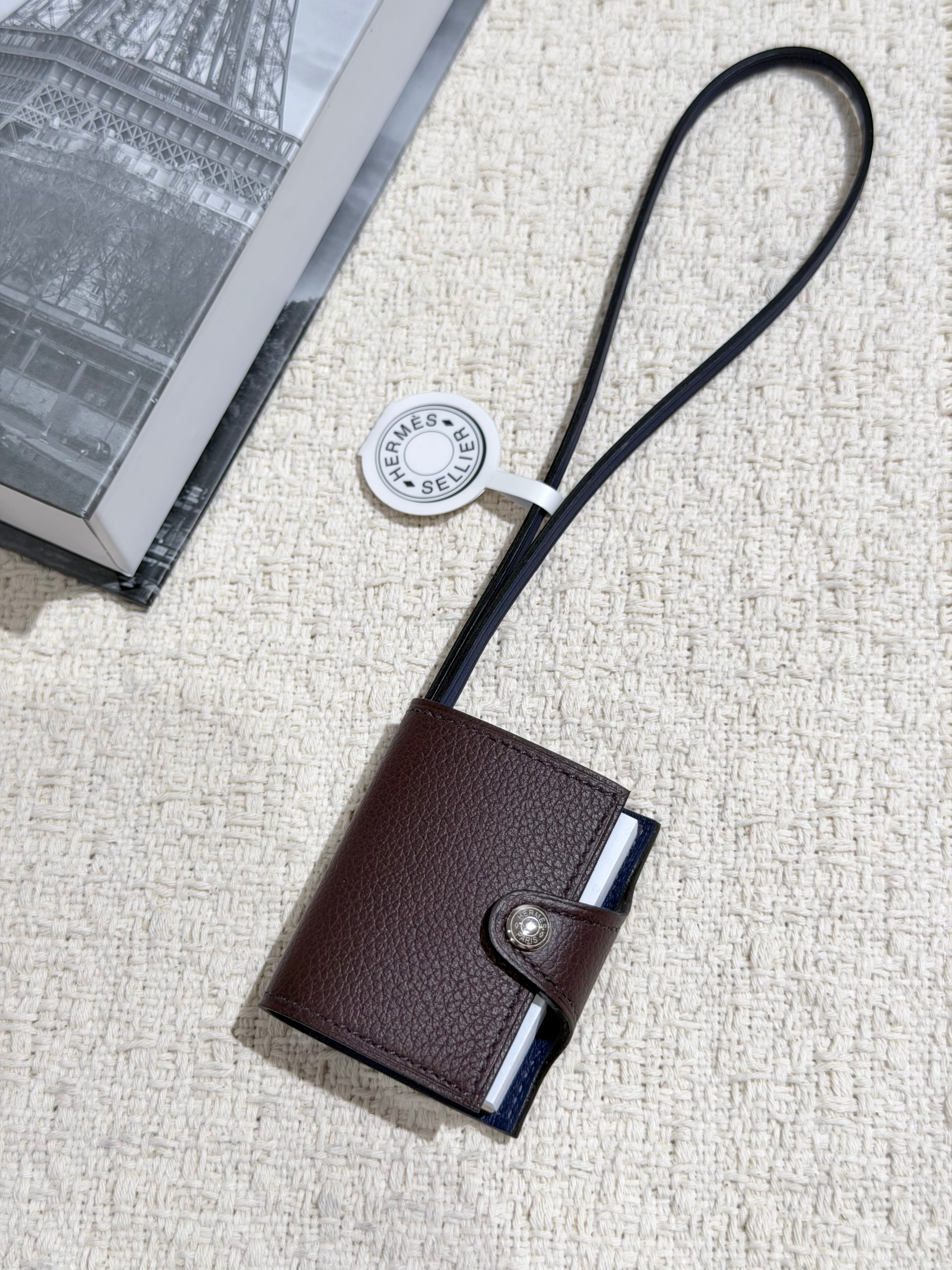 [New] Hermès Ulysse Nano Charm Rouge Sellier/Bleu Saphir