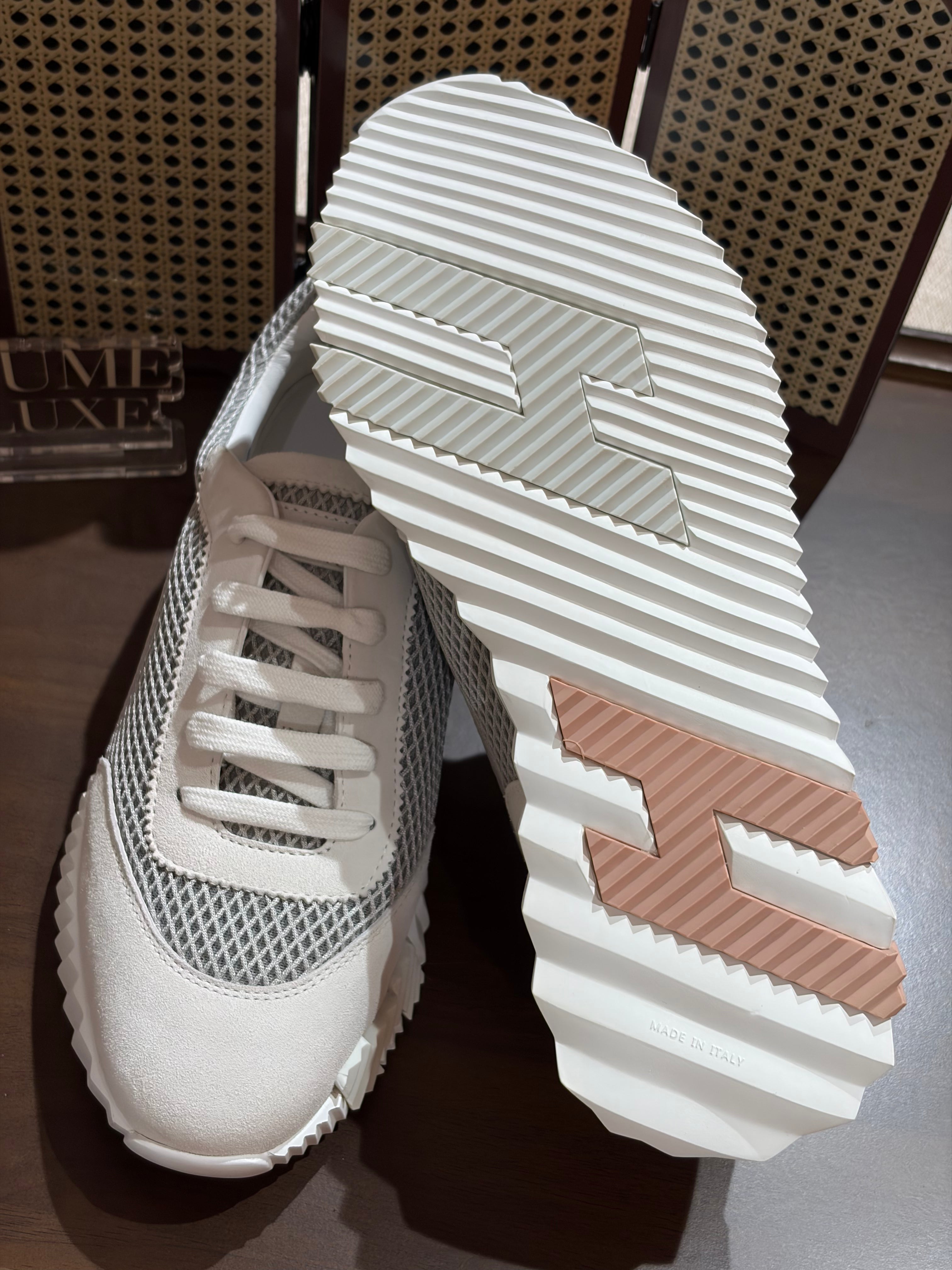 [New] Hermès Bouncing Sneakers Gris Lulea/Blanc 38.5