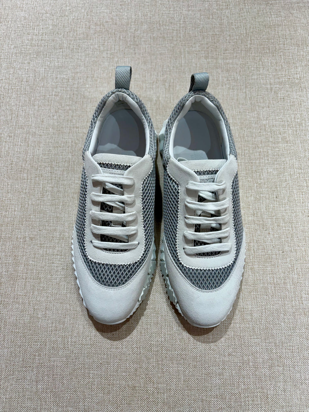 [New] Hermès Bouncing Sneakers Gris Lulea/Blanc 38.5