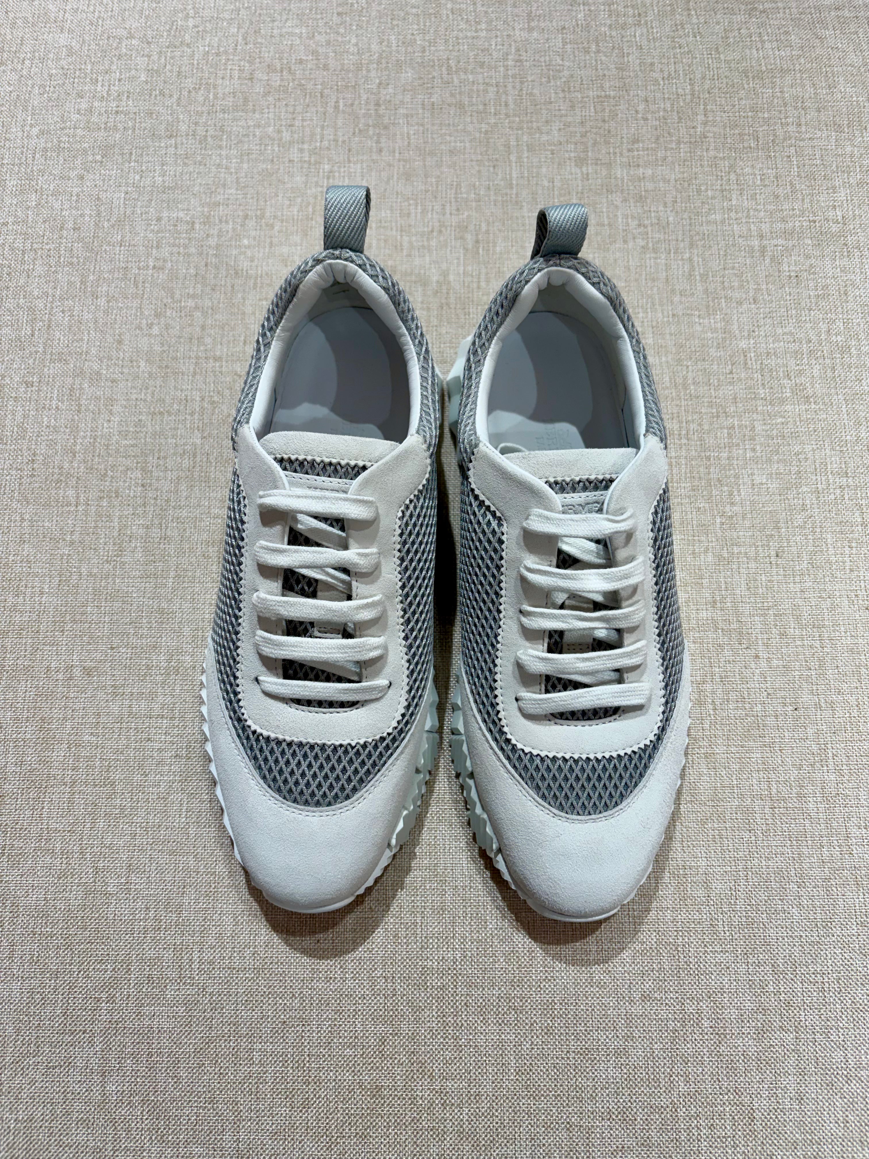 [New] Hermès Bouncing Sneakers Gris Lulea/Blanc 38.5