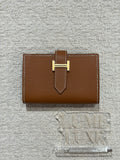 [New] Hermès Bearn Mini Wallet Gold Epsom