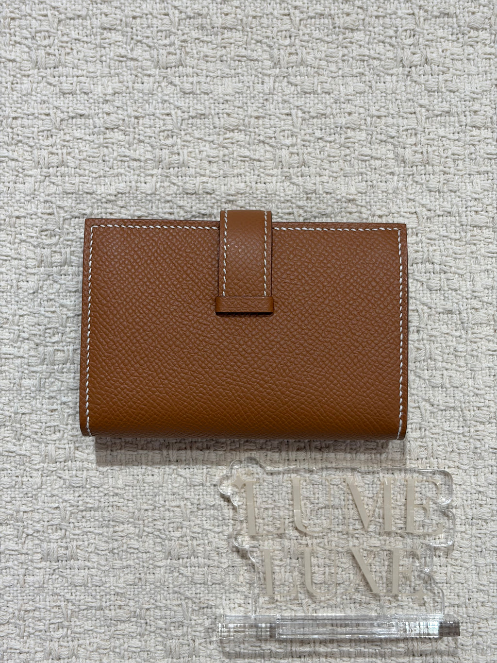 [New] Hermès Bearn Mini Wallet Gold Epsom