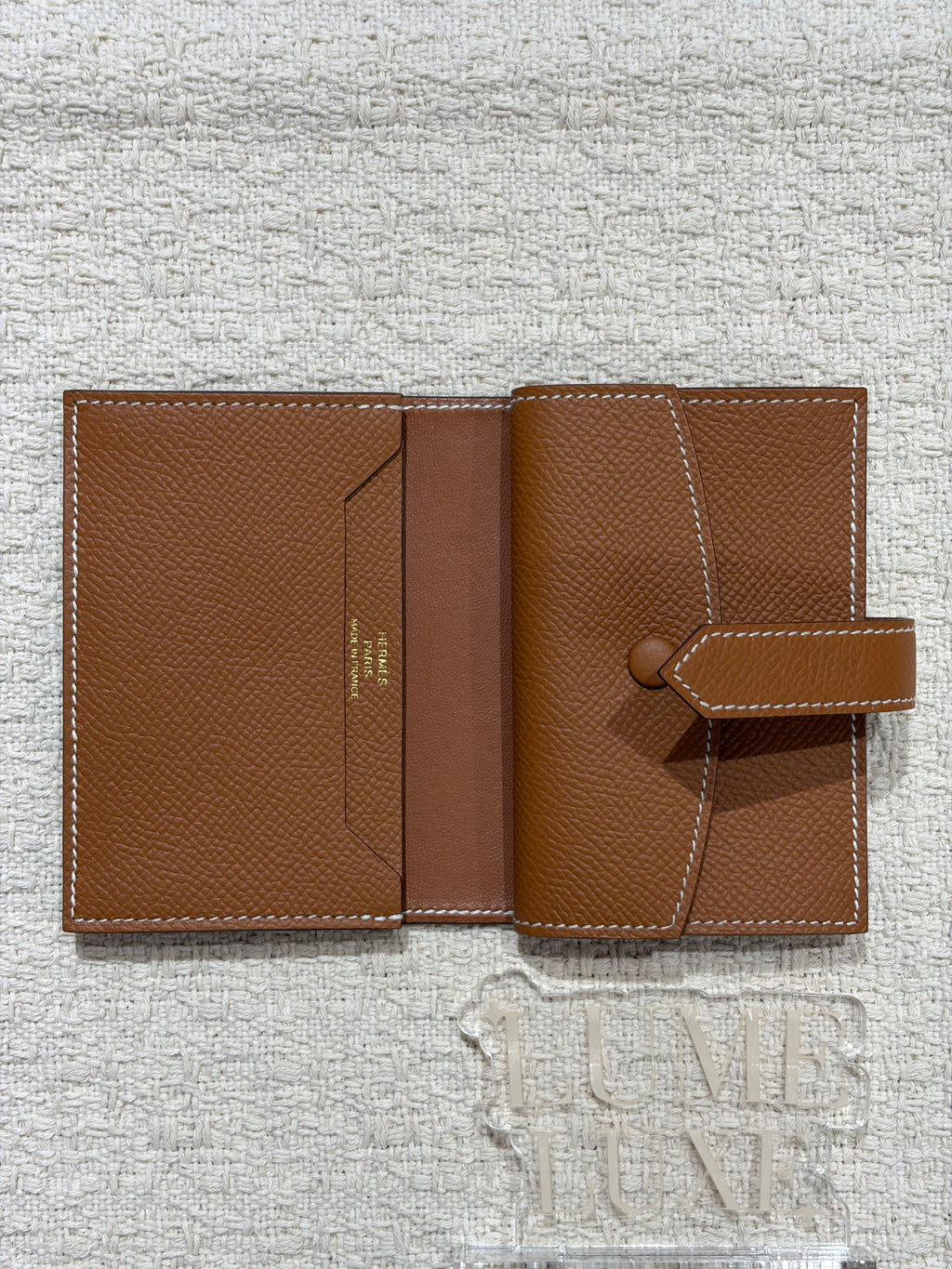 [New] Hermès Bearn Mini Wallet Gold Epsom